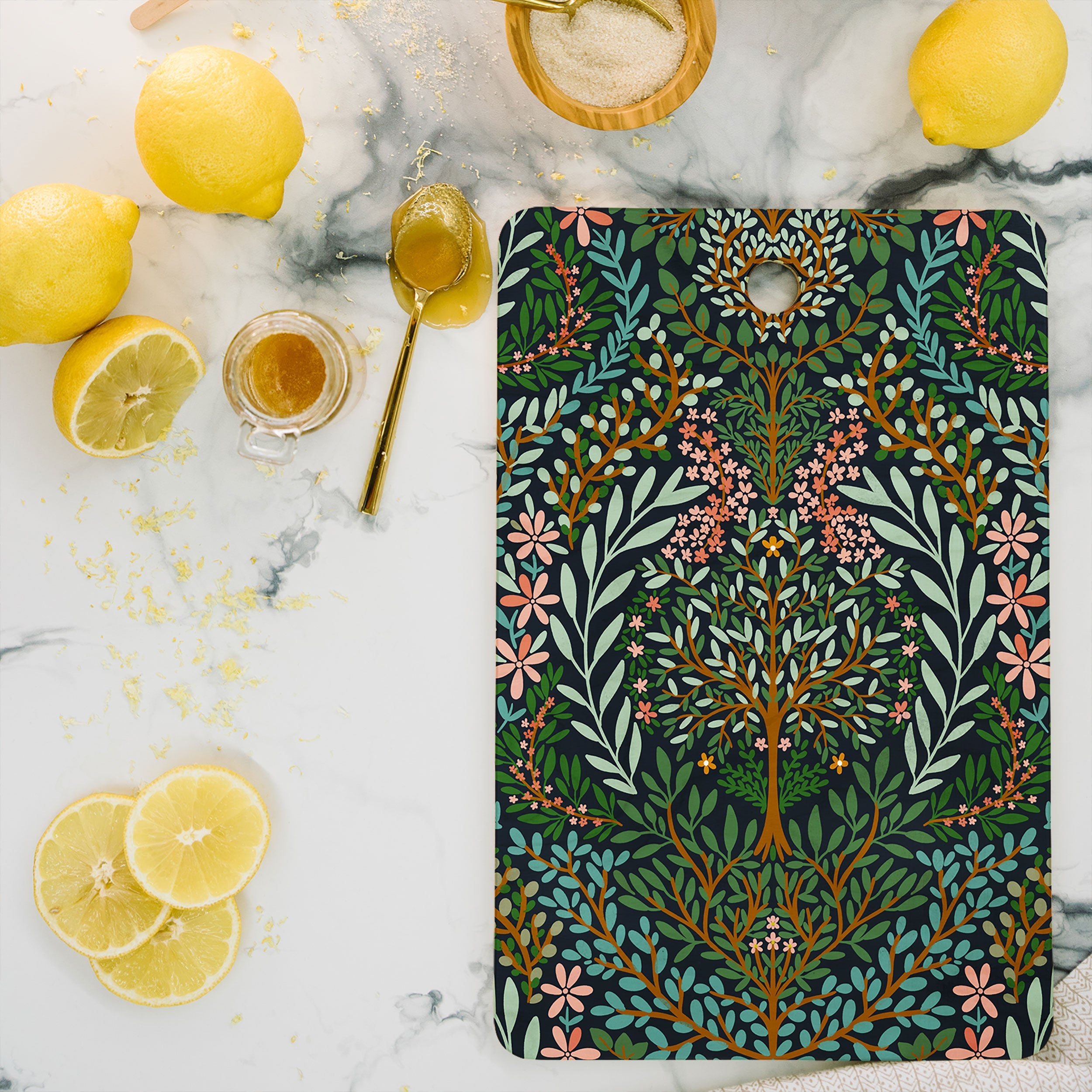 Marta Barragan Camarasa Enchanted Woodland Oasis Cutting Board Rectangle