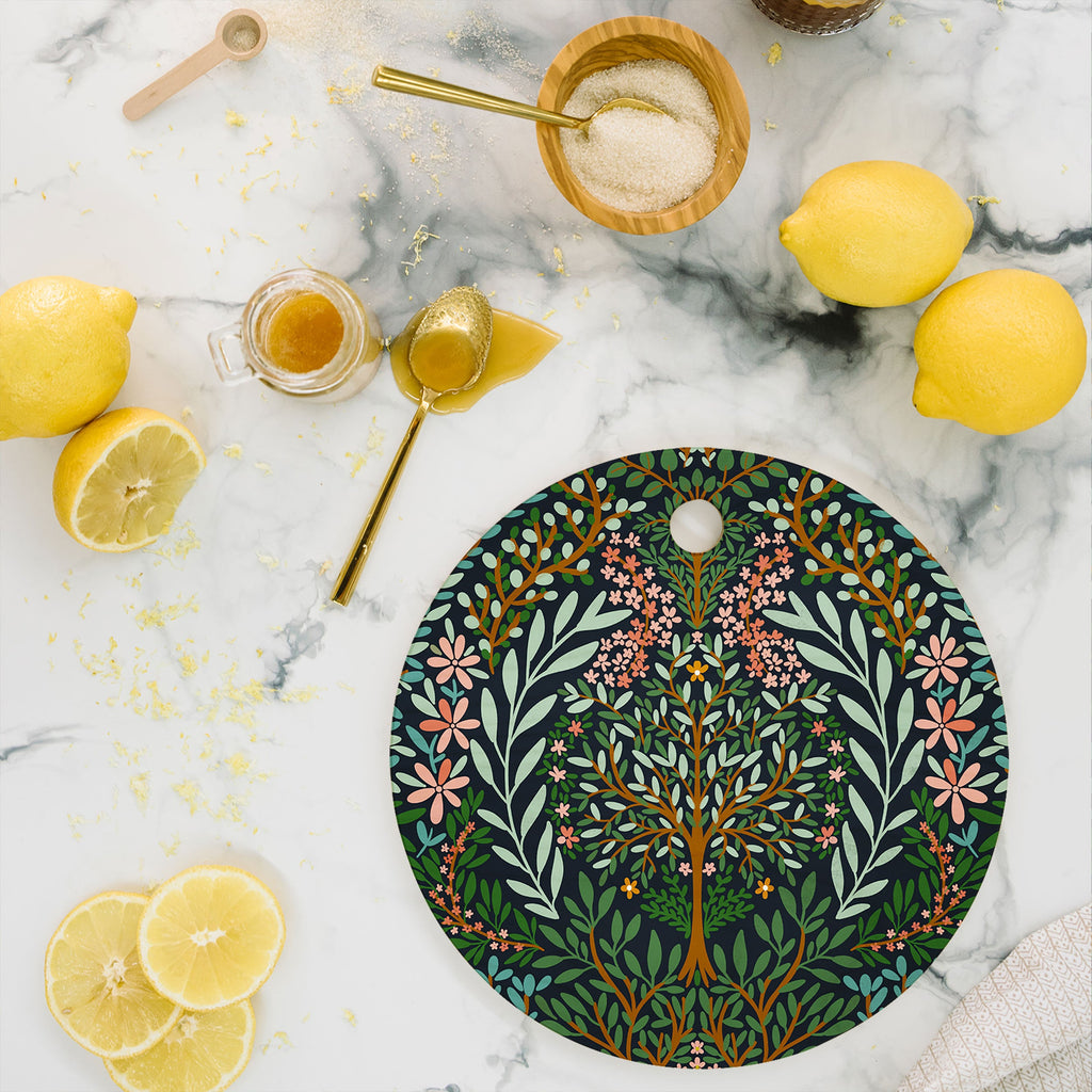 Marta Barragan Camarasa Enchanted Woodland Oasis Cutting Board Round