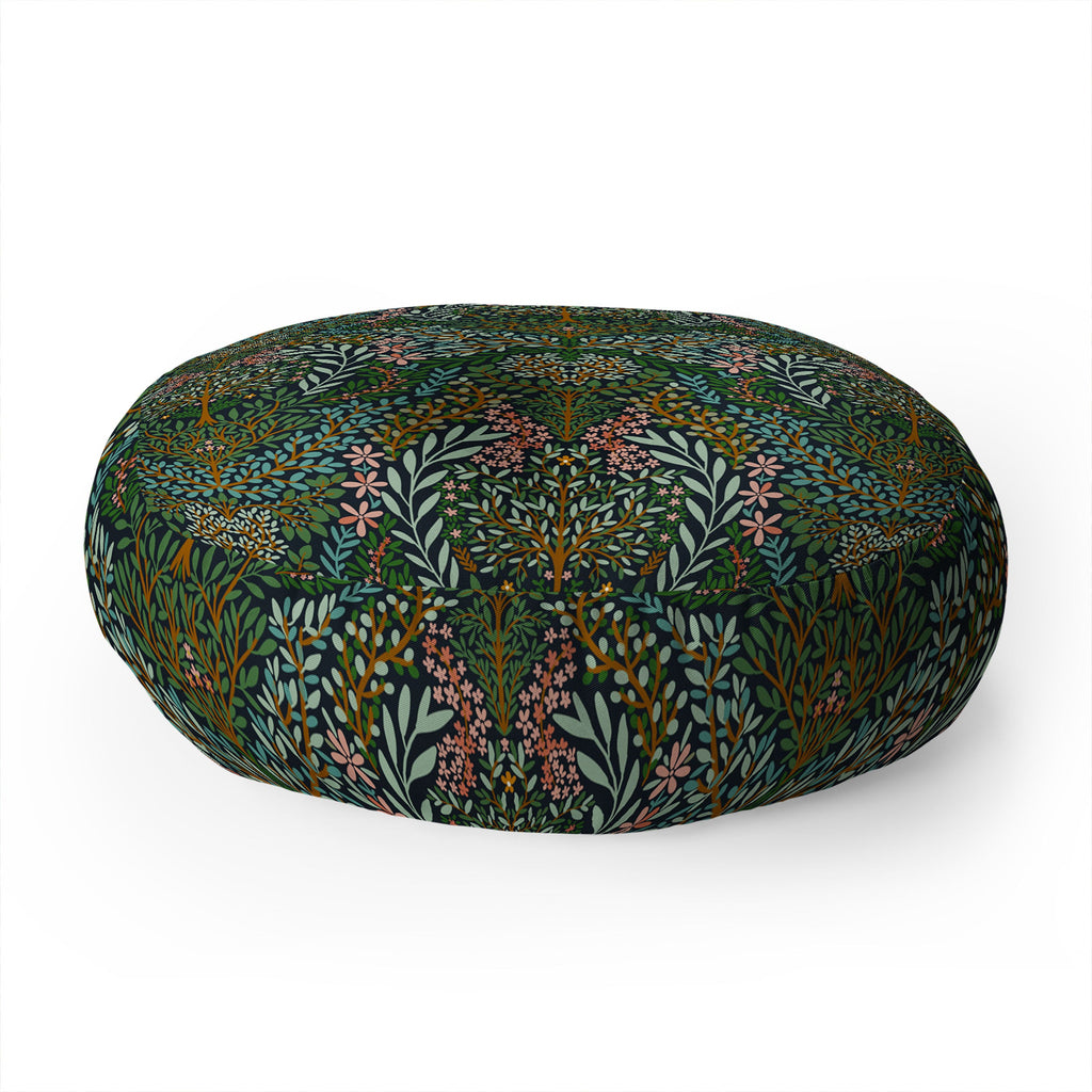 Marta Barragan Camarasa Enchanted Woodland Oasis Floor Pillow Round
