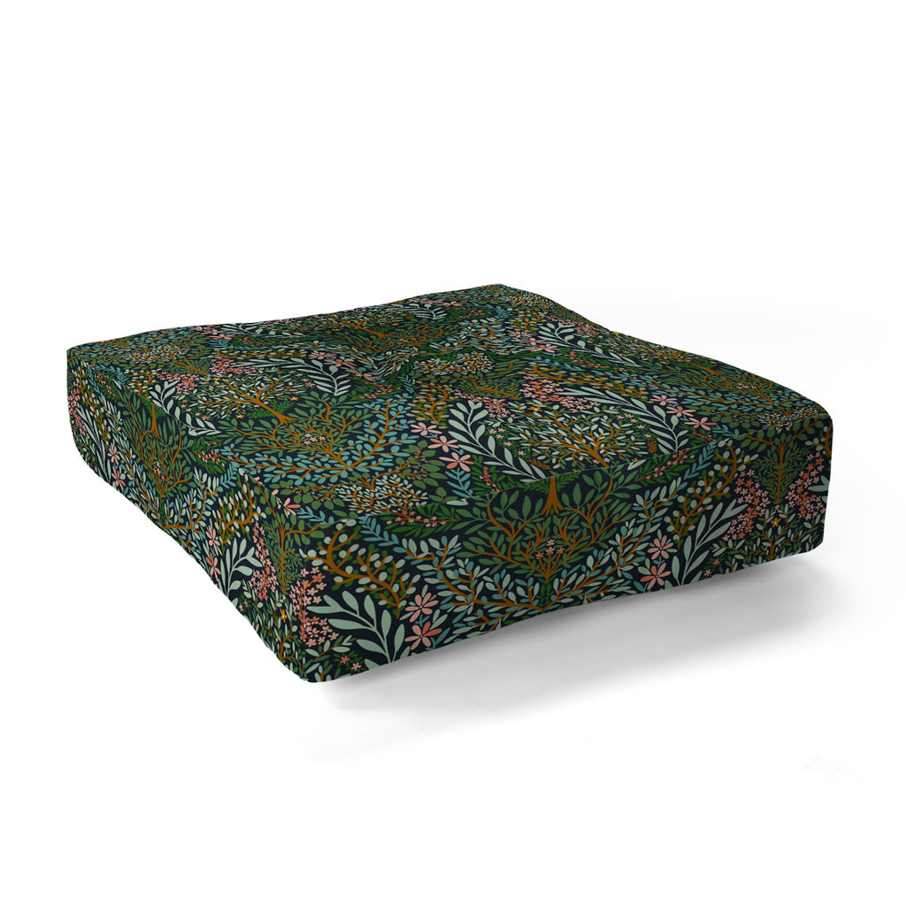 Marta Barragan Camarasa Enchanted Woodland Oasis Floor Pillow Square