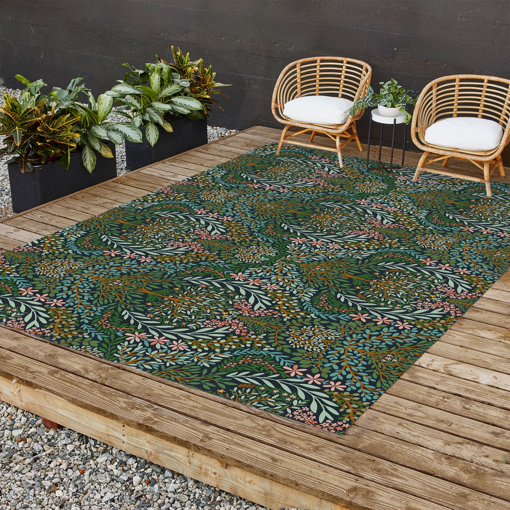 Marta Barragan Camarasa Enchanted Woodland Oasis Outdoor Rug