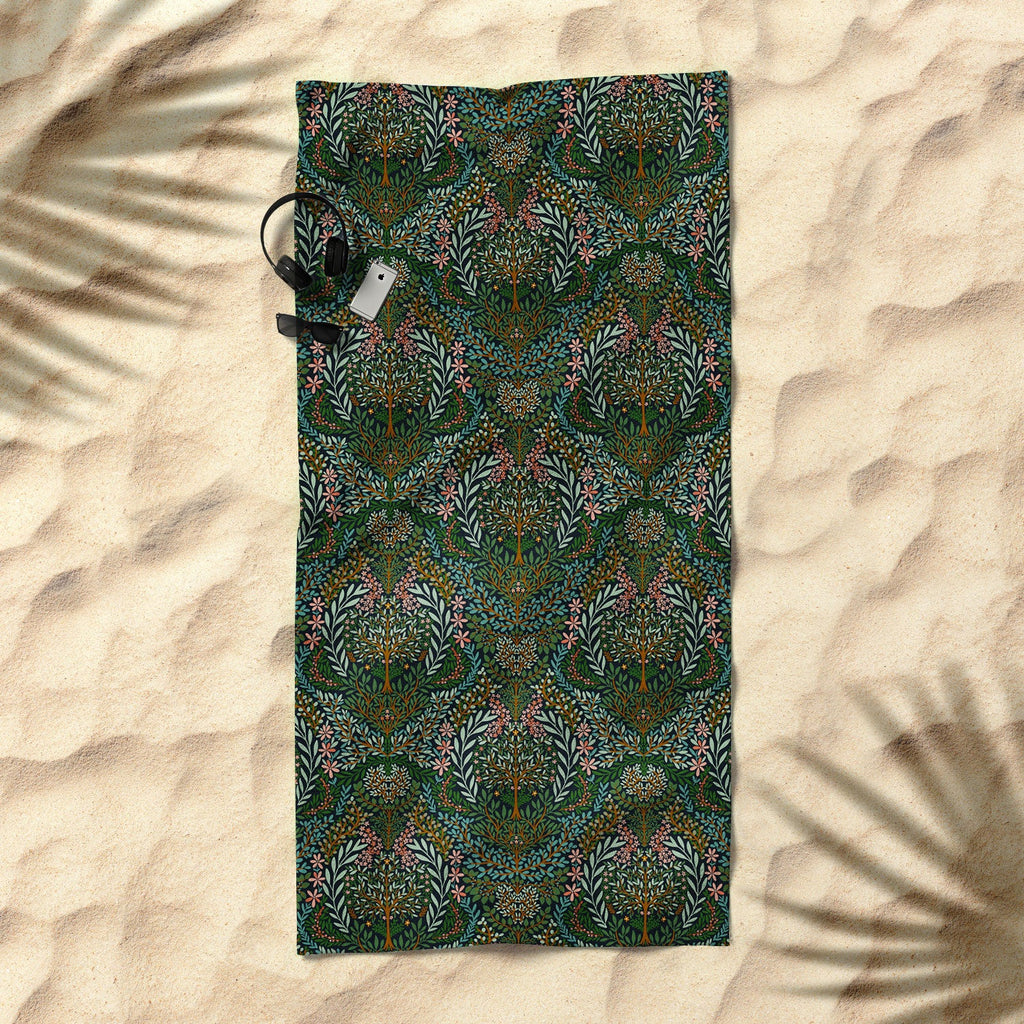 Marta Barragan Camarasa Enchanted Woodland Oasis Beach Towel