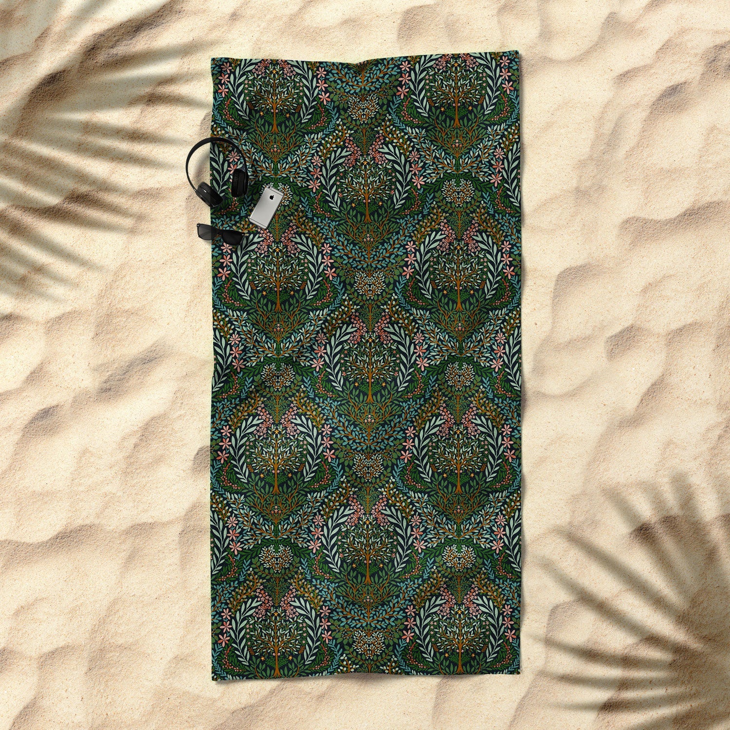Marta Barragan Camarasa Enchanted Woodland Oasis Beach Towel