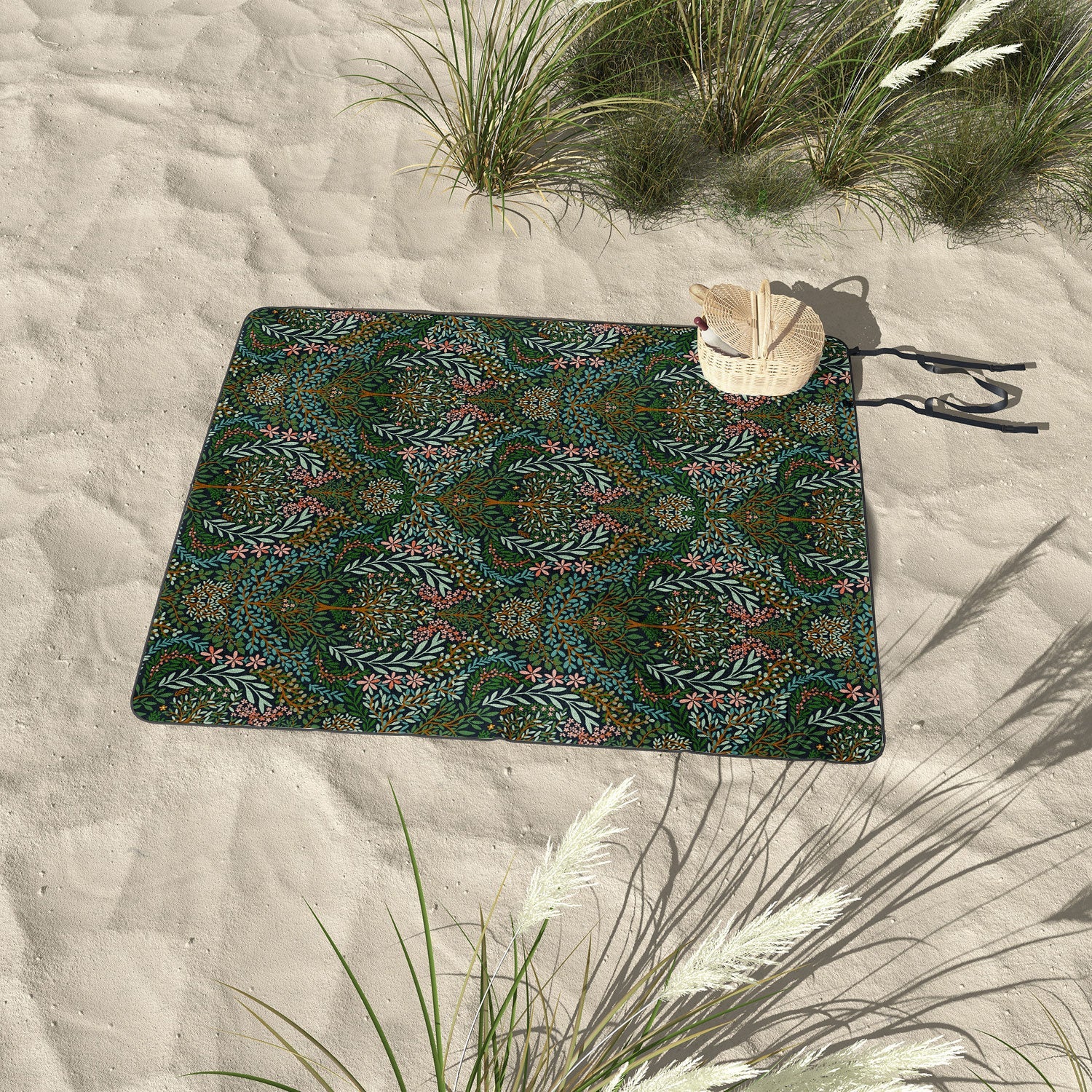 Marta Barragan Camarasa Enchanted Woodland Oasis Picnic Blanket