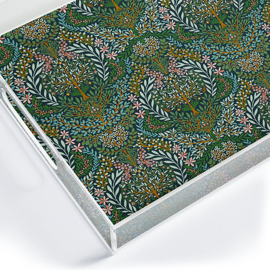 Marta Barragan Camarasa Enchanted Woodland Oasis Acrylic Tray