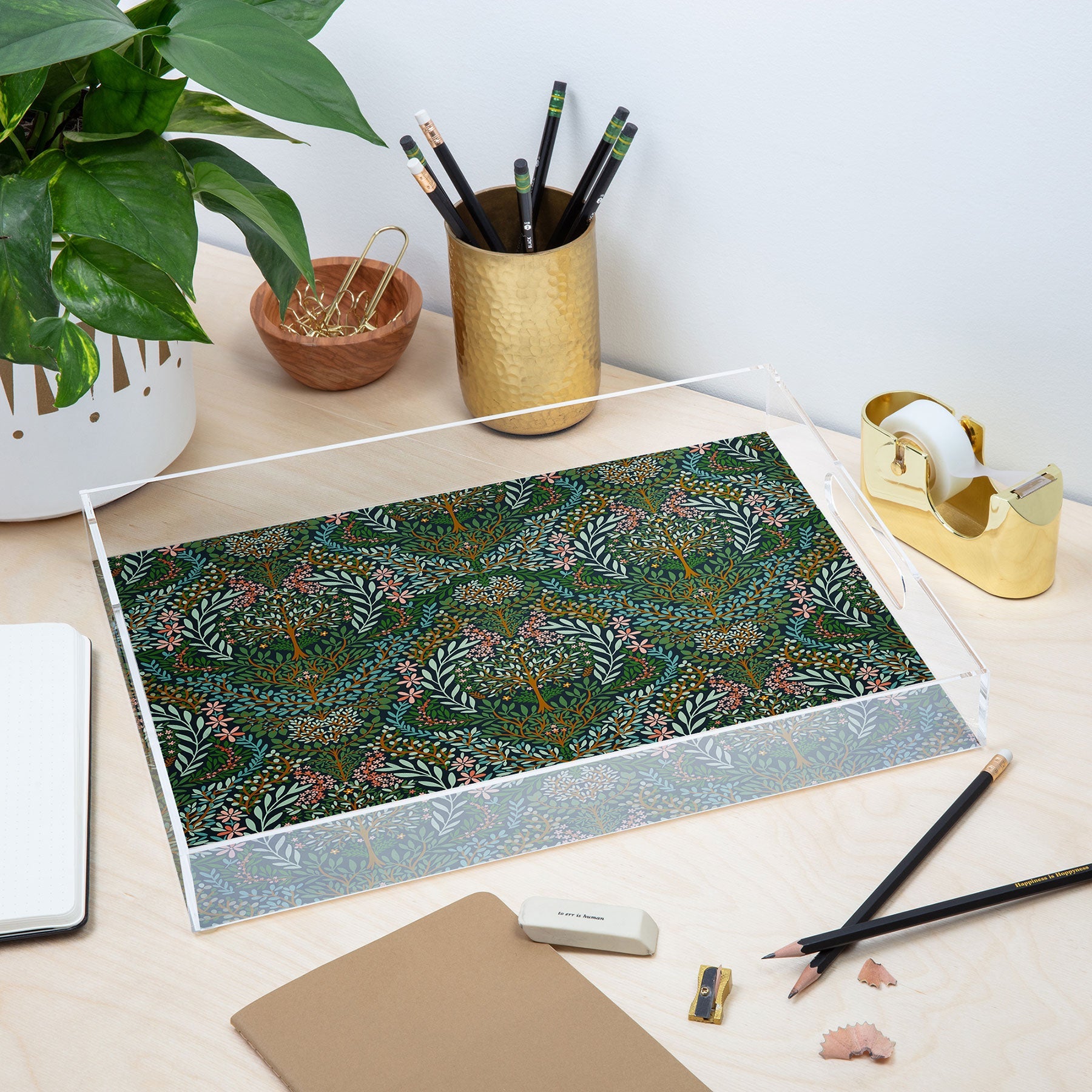 Marta Barragan Camarasa Enchanted Woodland Oasis Acrylic Tray