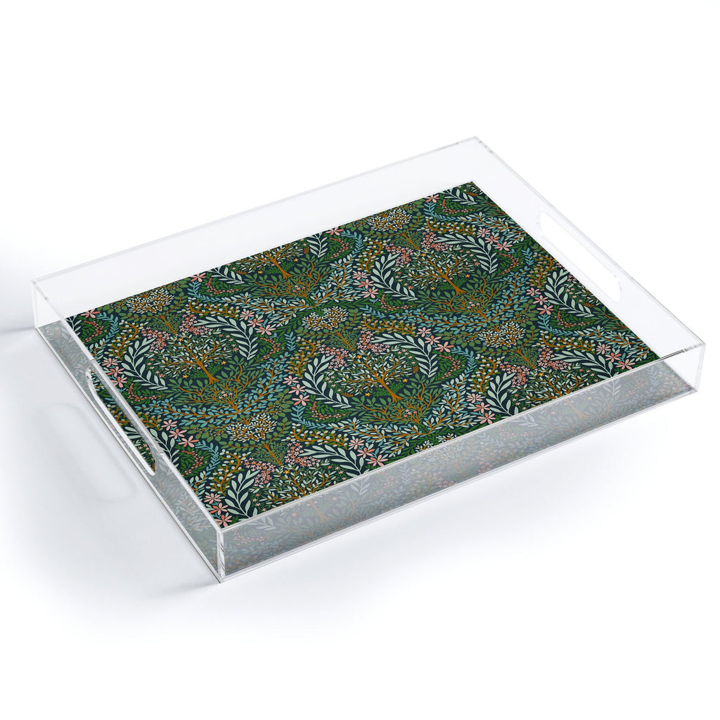 Marta Barragan Camarasa Enchanted Woodland Oasis Acrylic Tray