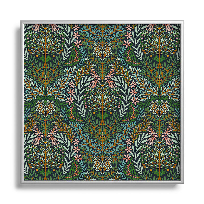 Marta Barragan Camarasa Enchanted Woodland Oasis Square Metal Framed Art Print