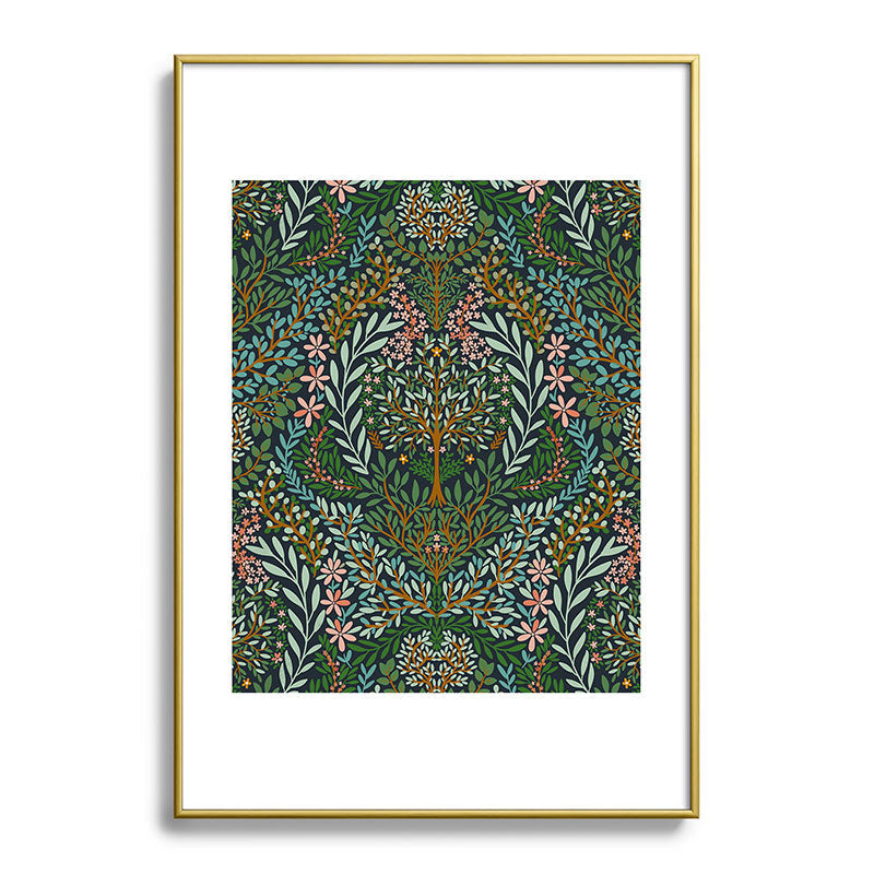 Marta Barragan Camarasa Enchanted Woodland Oasis Metal Framed Art Print