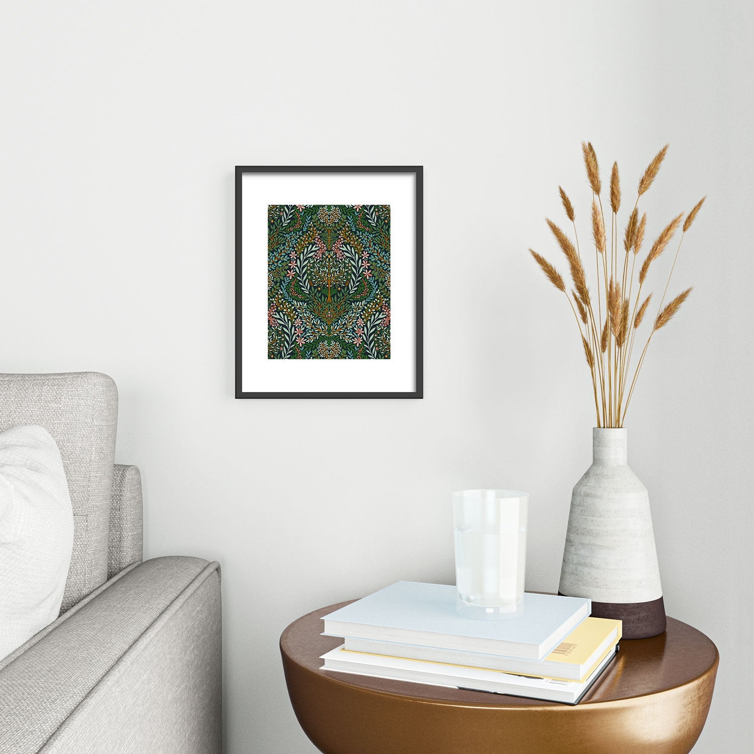 Marta Barragan Camarasa Enchanted Woodland Oasis Metal Framed Art Print