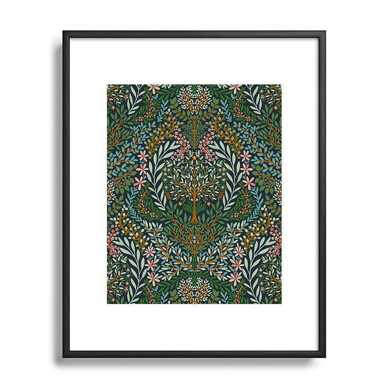 Marta Barragan Camarasa Enchanted Woodland Oasis Metal Framed Art Print
