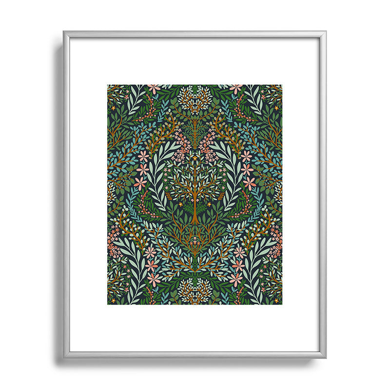 Marta Barragan Camarasa Enchanted Woodland Oasis Metal Framed Art Print