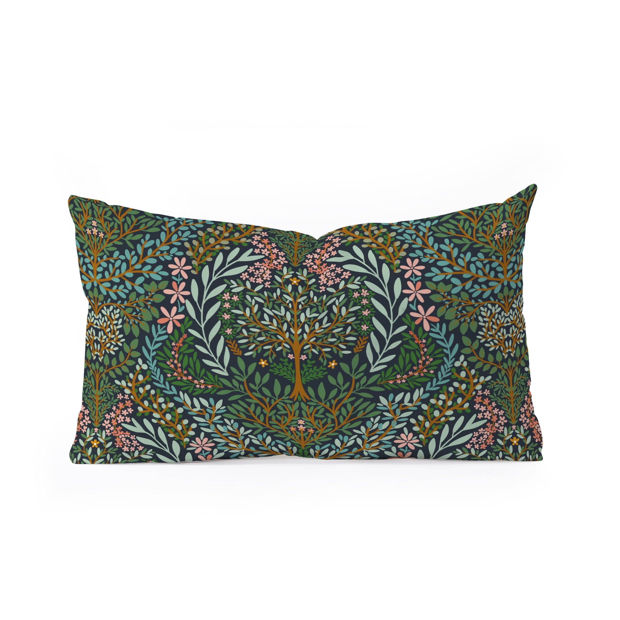 Marta Barragan Camarasa Enchanted Woodland Oasis Oblong Throw Pillow