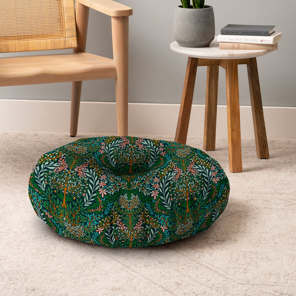 Marta Barragan Camarasa Enchanted Woodland Oasis Floor Pillow Round