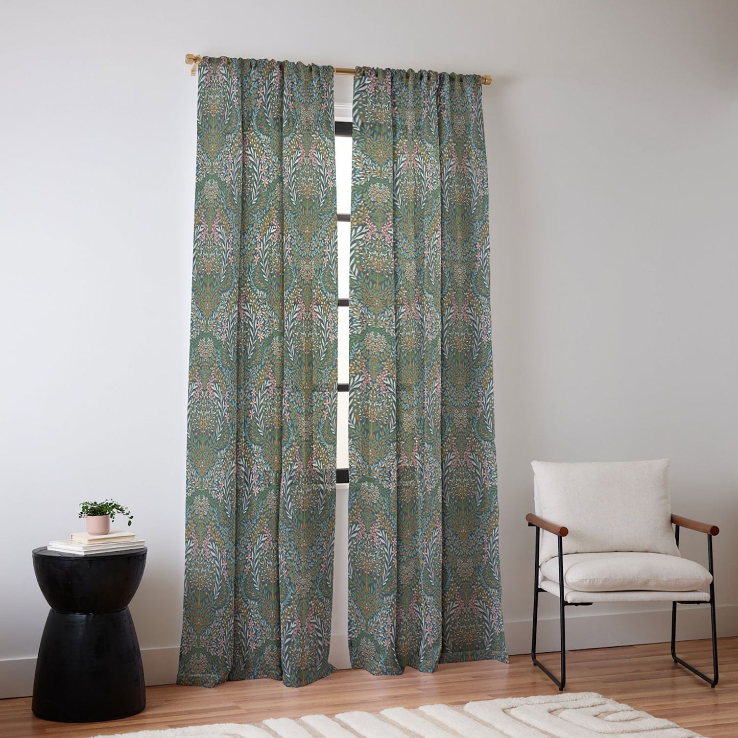 Marta Barragan Camarasa Enchanted Woodland Oasis Sheer Window Curtain