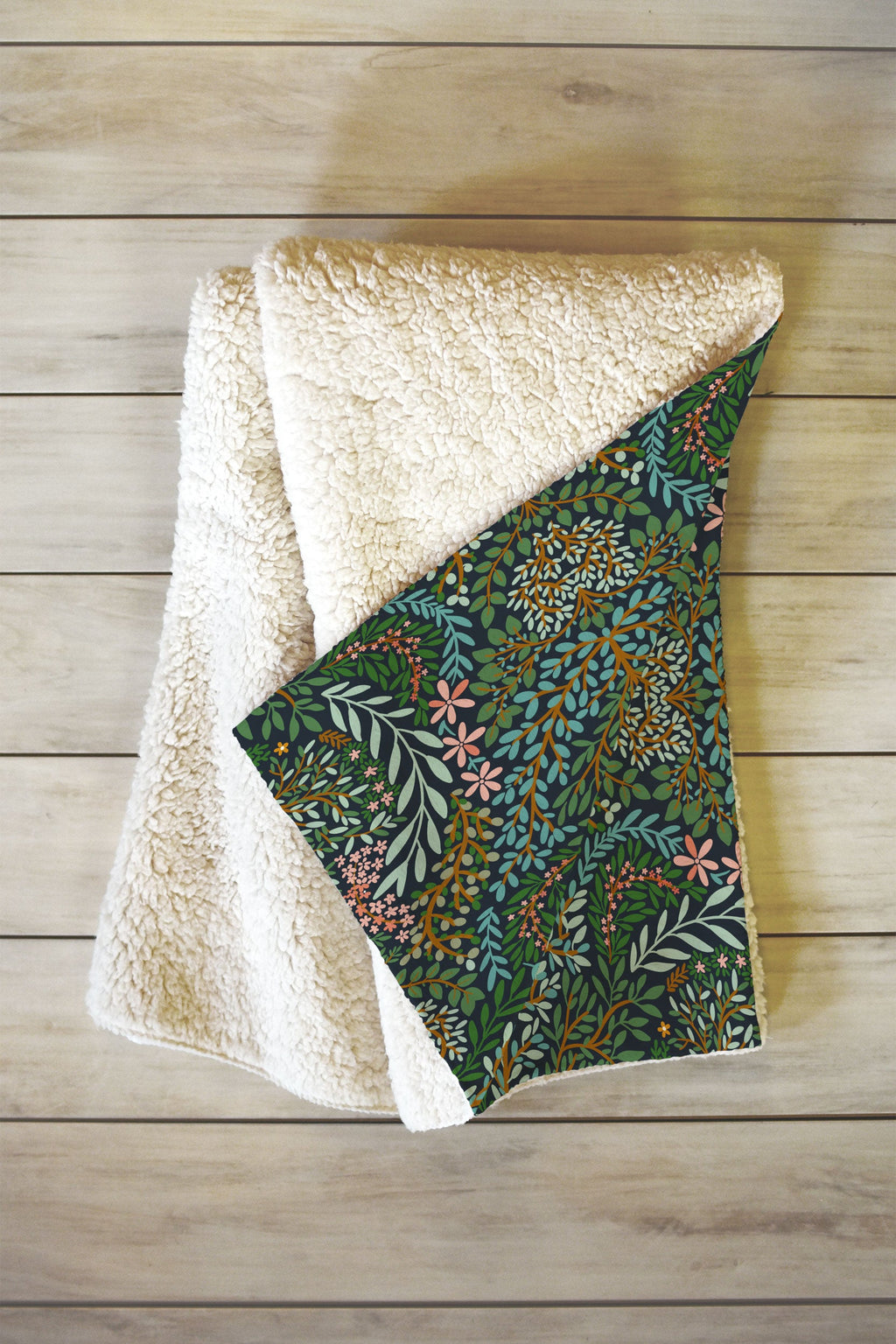 Marta Barragan Camarasa Enchanted Woodland Oasis Fleece Throw Blanket