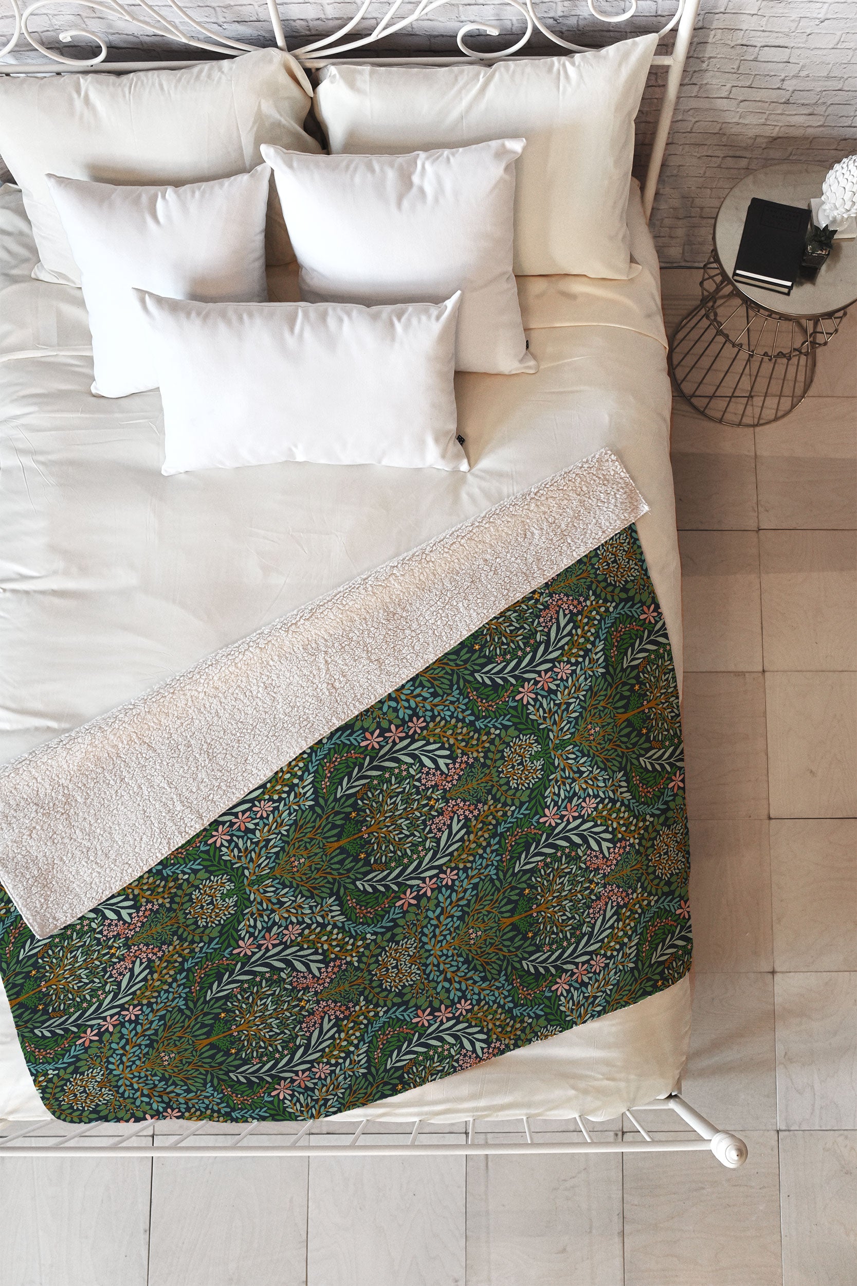 Marta Barragan Camarasa Enchanted Woodland Oasis Fleece Throw Blanket
