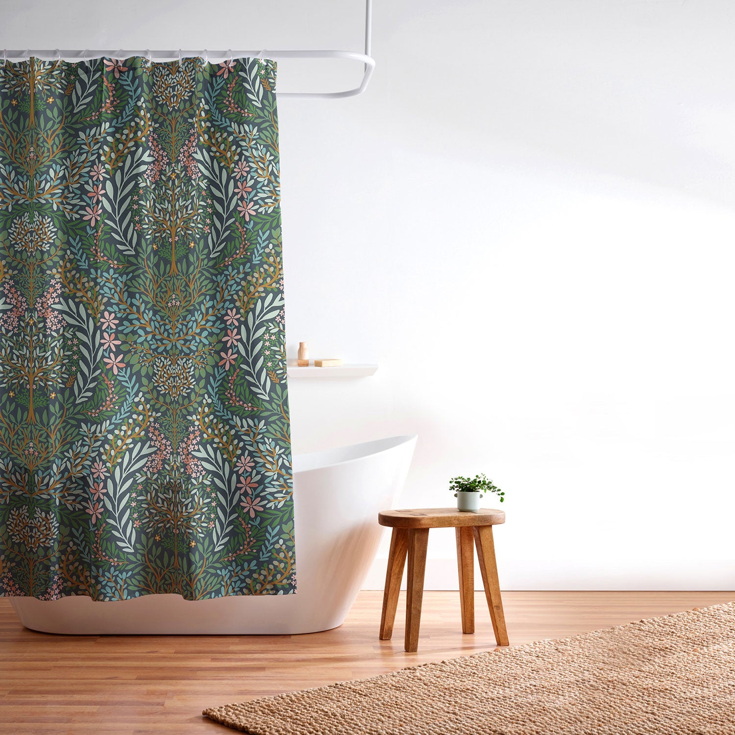 Marta Barragan Camarasa Enchanted Woodland Oasis Shower Curtain