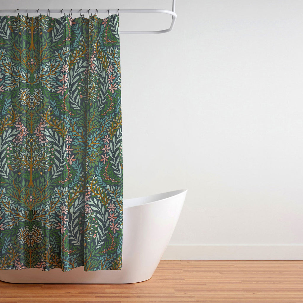 Marta Barragan Camarasa Enchanted Woodland Oasis Shower Curtain