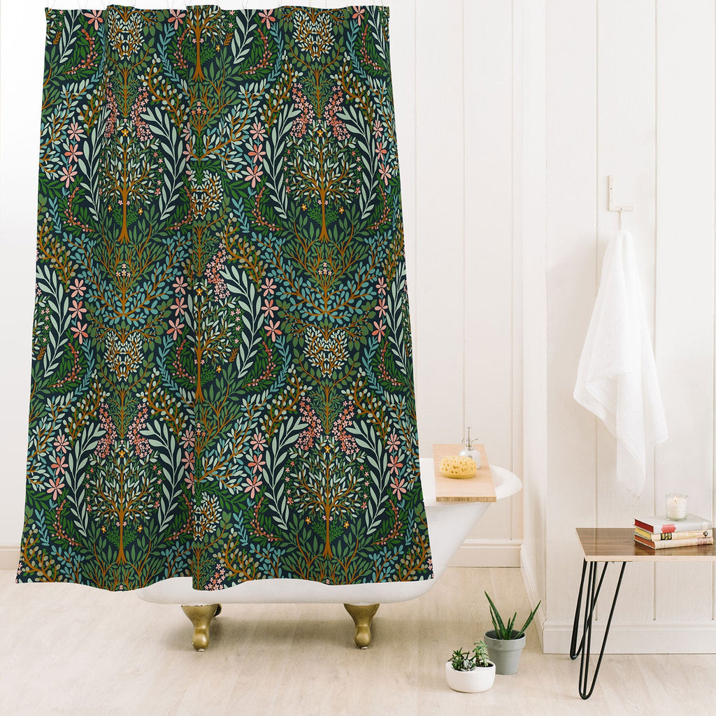 Marta Barragan Camarasa Enchanted Woodland Oasis Shower Curtain