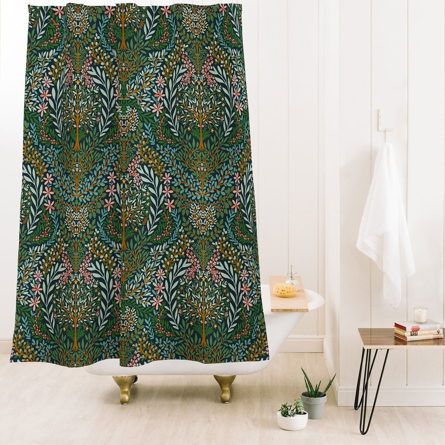Marta Barragan Camarasa Enchanted Woodland Oasis Shower Curtain
