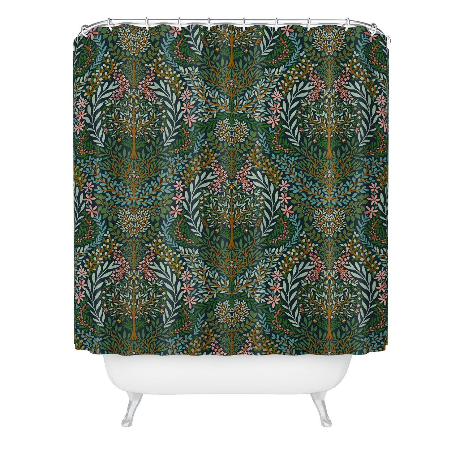 Marta Barragan Camarasa Enchanted Woodland Oasis Shower Curtain