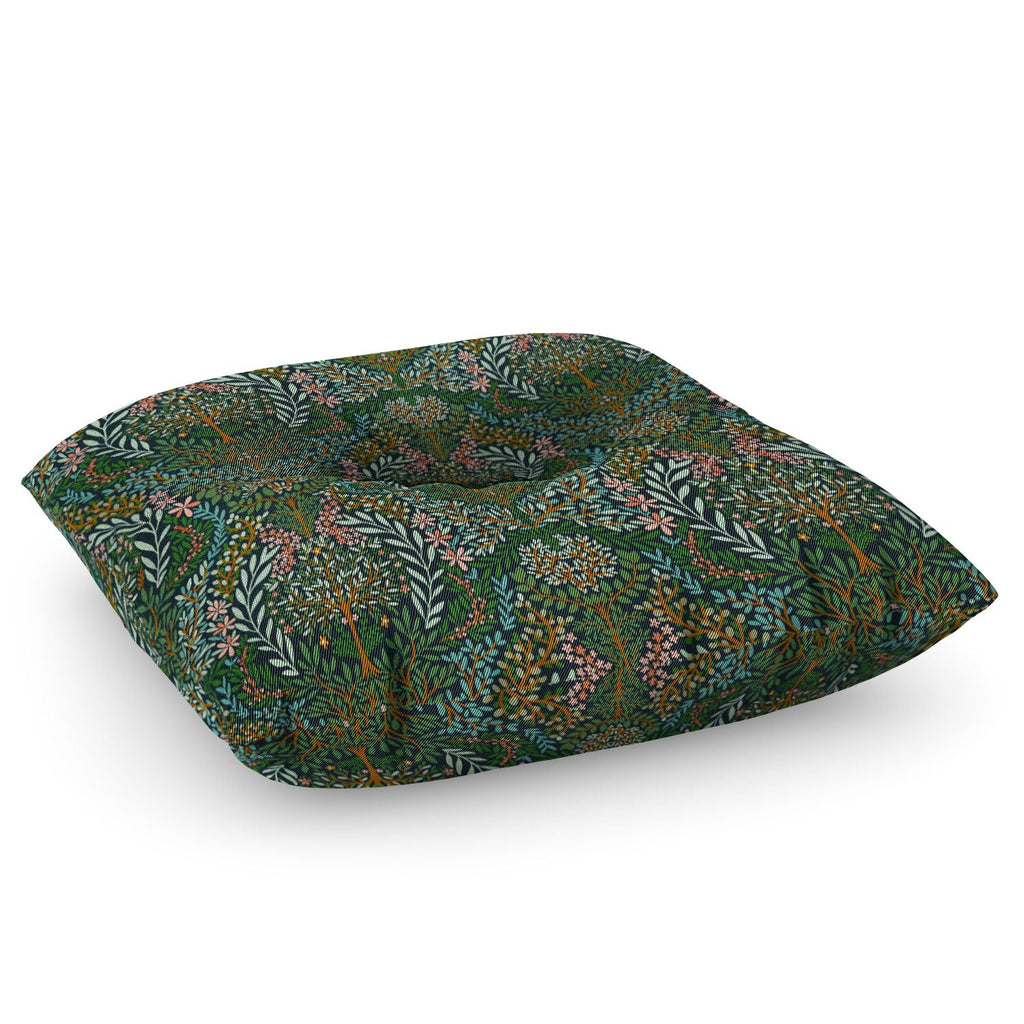 Marta Barragan Camarasa Enchanted Woodland Oasis Floor Pillow Square
