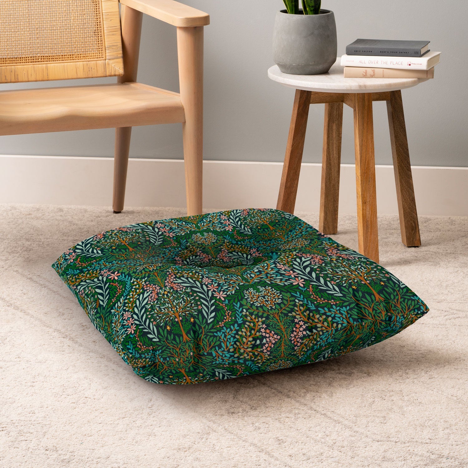 Marta Barragan Camarasa Enchanted Woodland Oasis Floor Pillow Square
