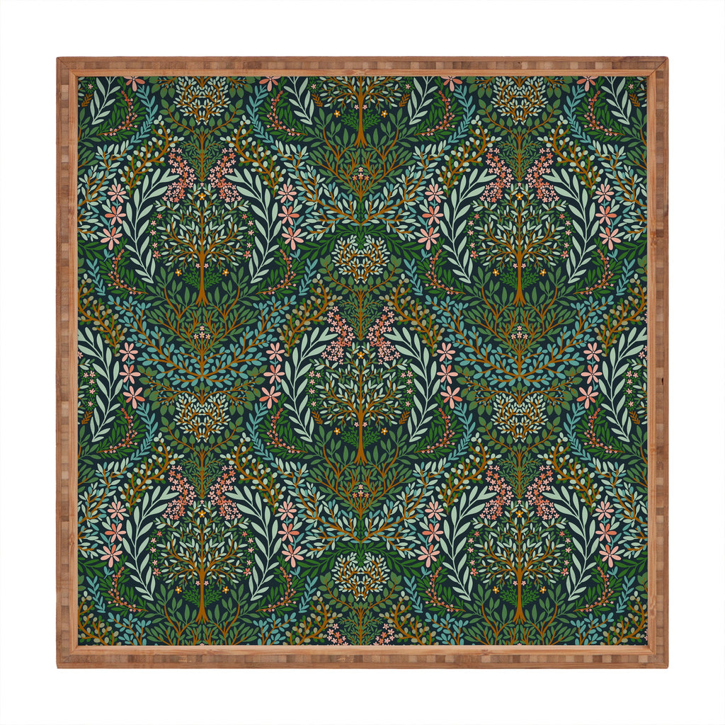 Marta Barragan Camarasa Enchanted Woodland Oasis Square Tray