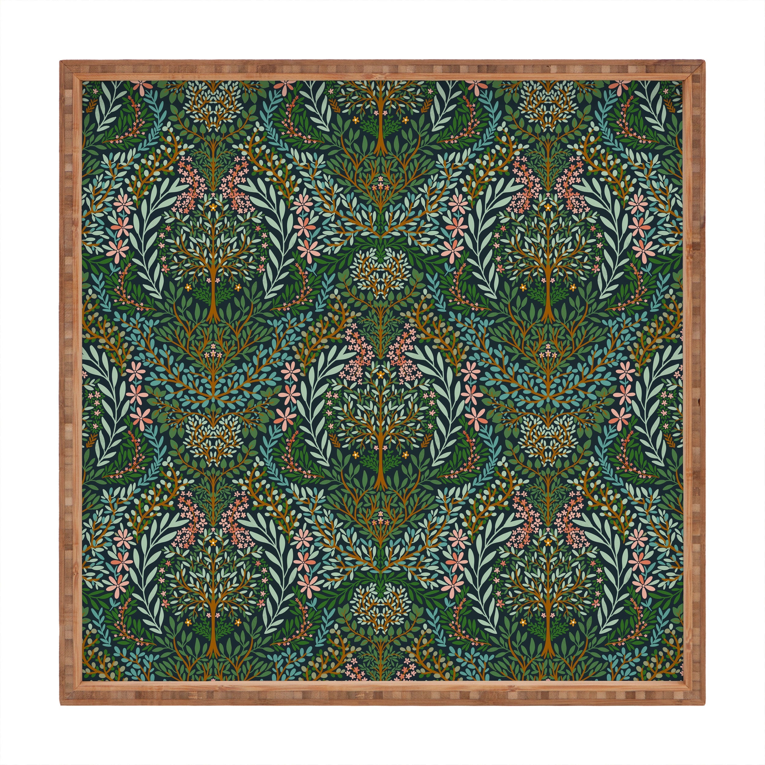 Marta Barragan Camarasa Enchanted Woodland Oasis Square Tray