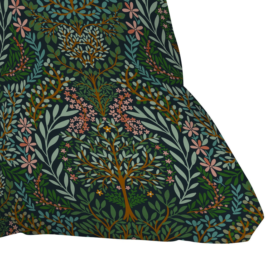 Marta Barragan Camarasa Enchanted Woodland Oasis Outdoor Throw Pillow