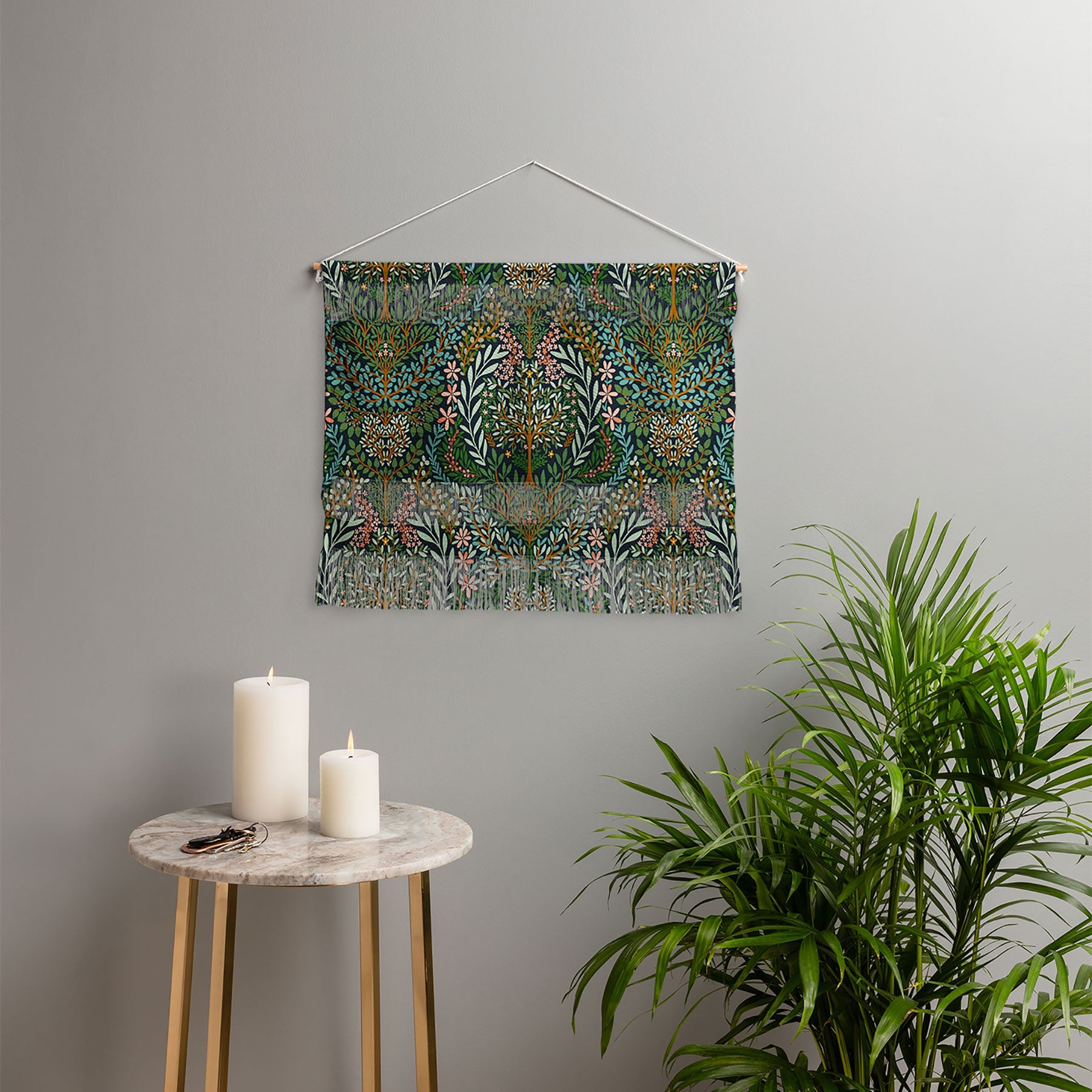Marta Barragan Camarasa Enchanted Woodland Oasis Wall Hanging Landscape