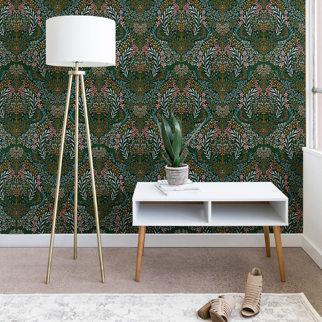 Marta Barragan Camarasa Enchanted Woodland Oasis Wallpaper