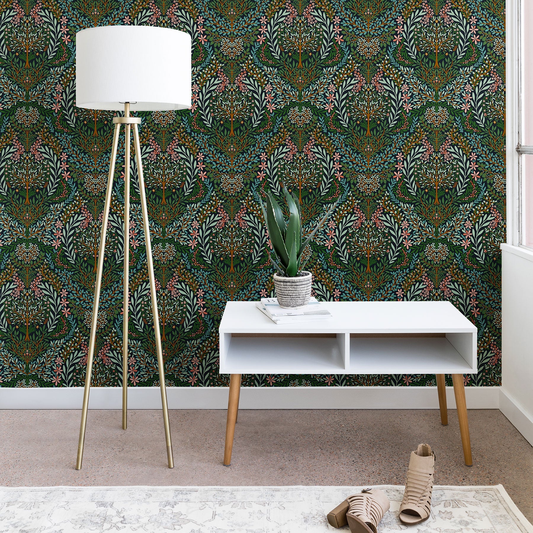 Marta Barragan Camarasa Enchanted Woodland Oasis Wallpaper