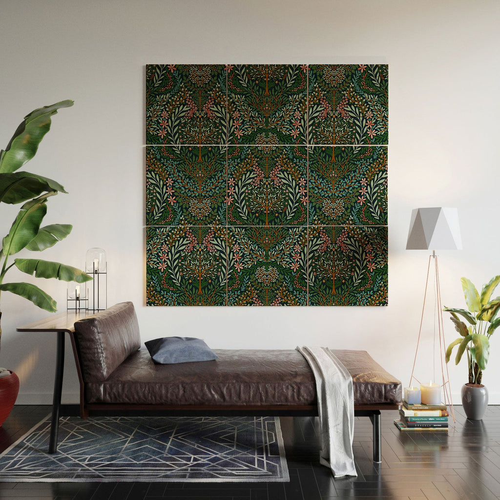 Marta Barragan Camarasa Enchanted Woodland Oasis Wood Wall Mural