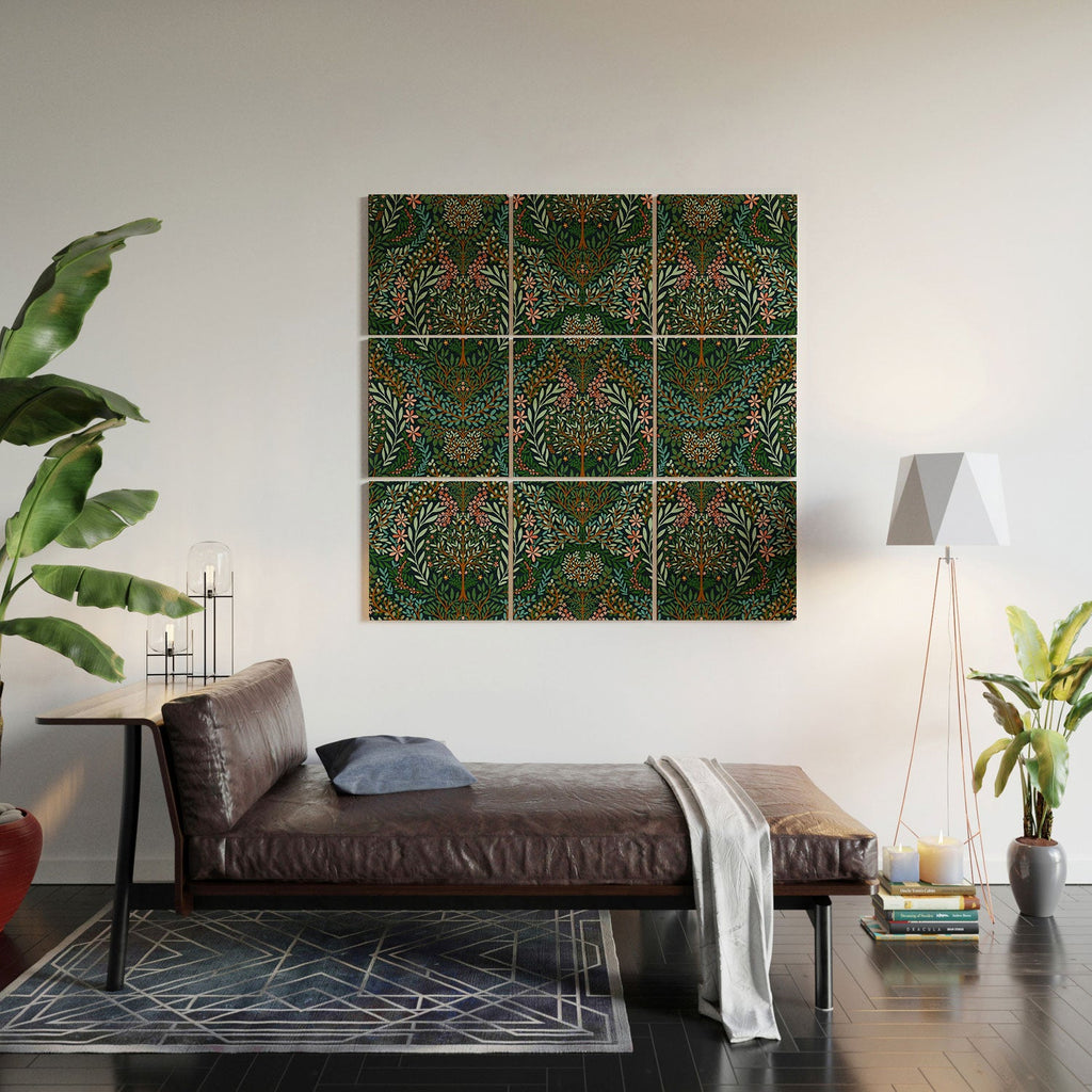 Marta Barragan Camarasa Enchanted Woodland Oasis Wood Wall Mural