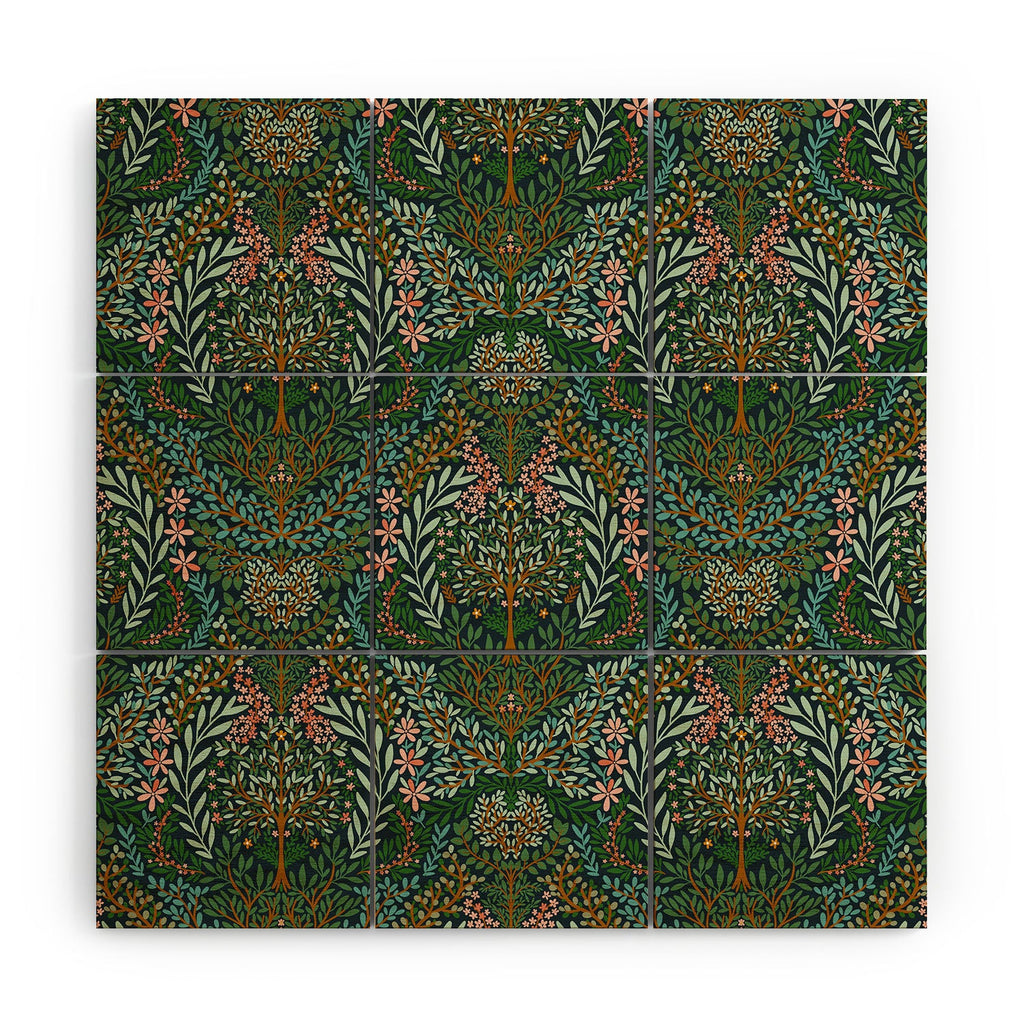 Marta Barragan Camarasa Enchanted Woodland Oasis Wood Wall Mural