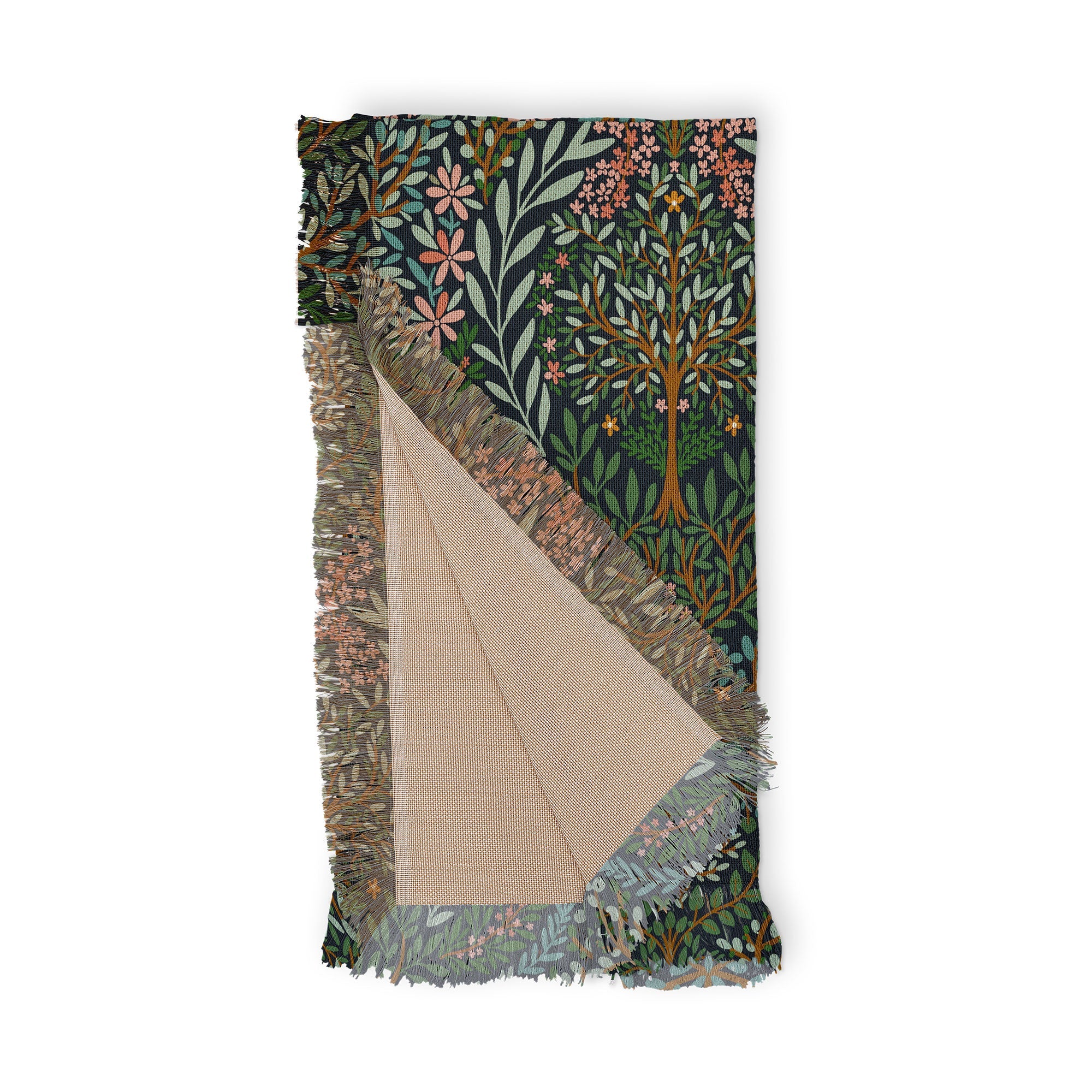 Marta Barragan Camarasa Enchanted Woodland Oasis Throw Blanket
