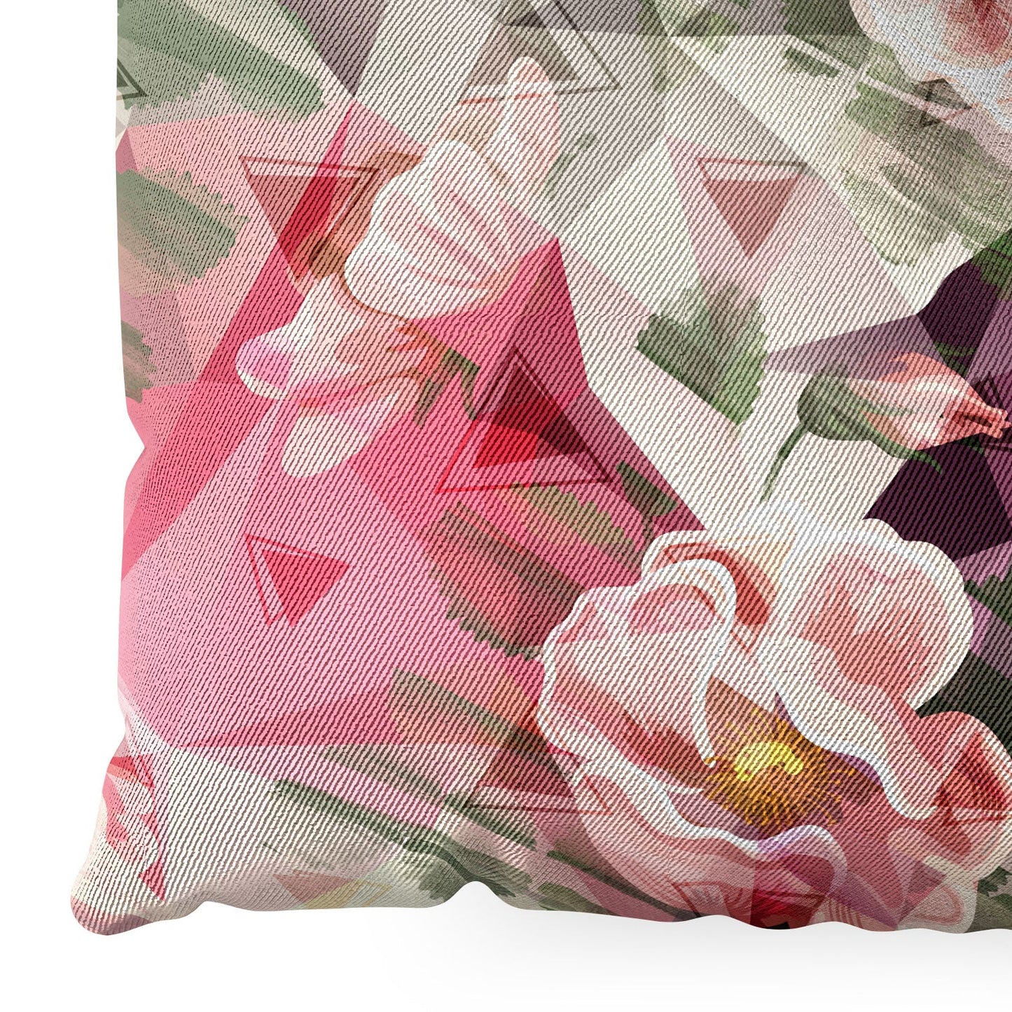 Marta Barragan Camarasa Geometric shapes and flowers Floor Pillow Square