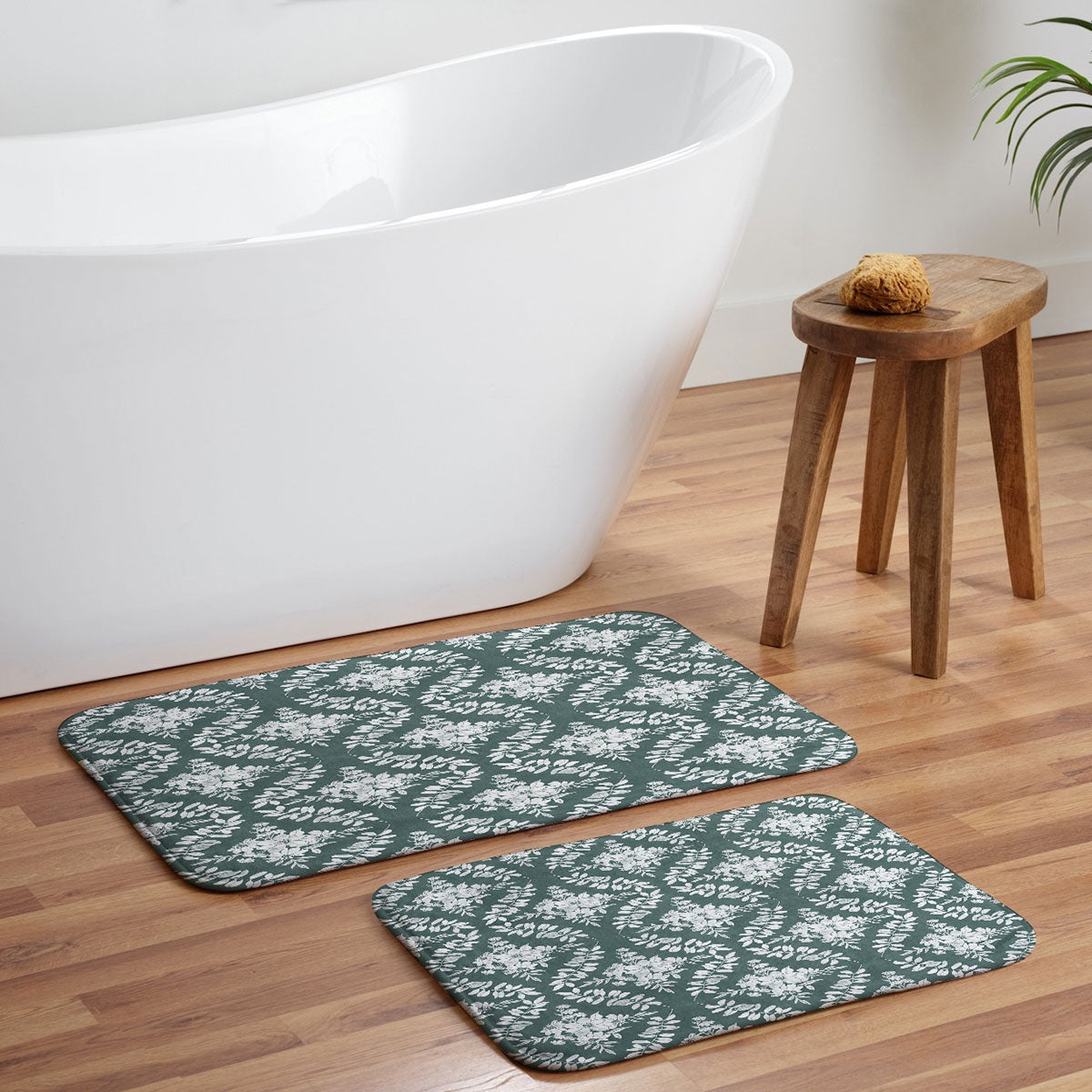 Marta Barragan Camarasa Greenery Delight Memory Foam Bath Mat