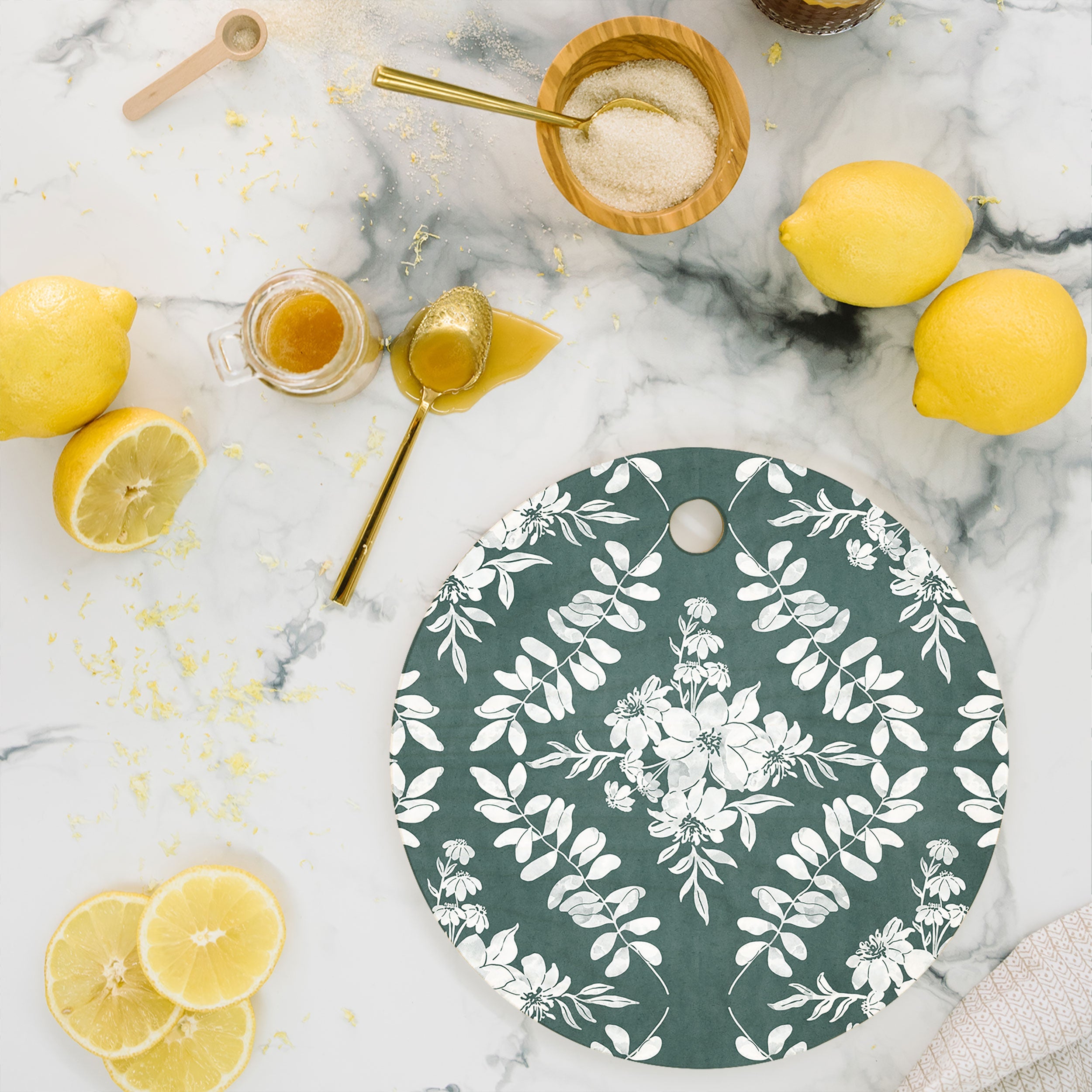 Marta Barragan Camarasa Greenery Delight Cutting Board Round