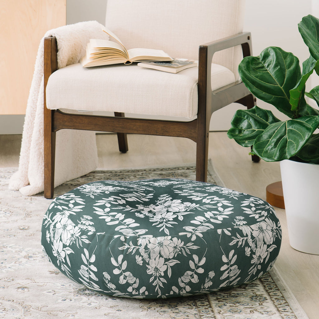 Marta Barragan Camarasa Greenery Delight Floor Pillow Round