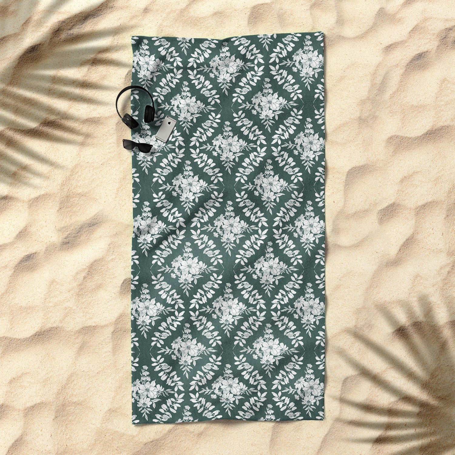 Marta Barragan Camarasa Greenery Delight Beach Towel