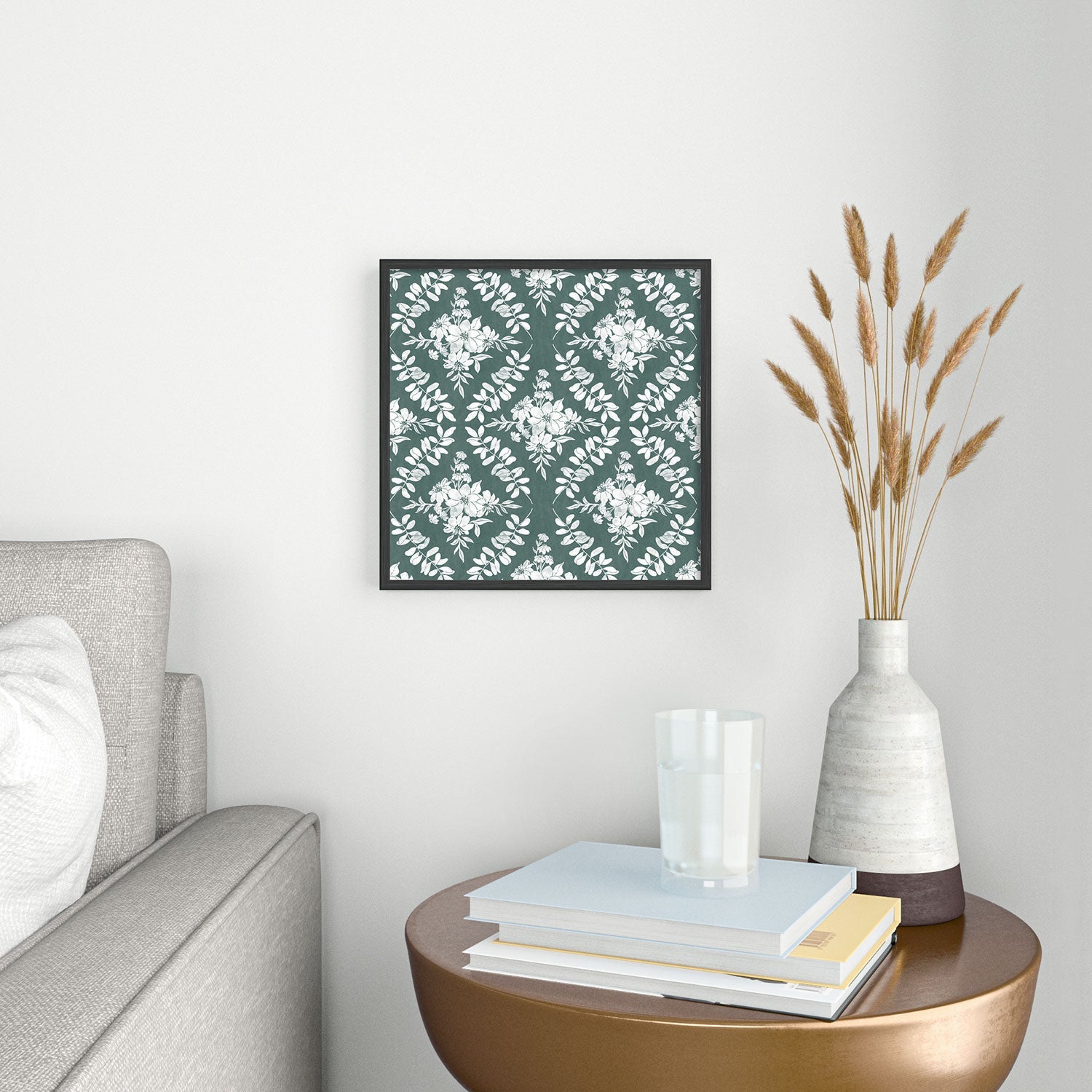 Marta Barragan Camarasa Greenery Delight Square Metal Framed Art Print