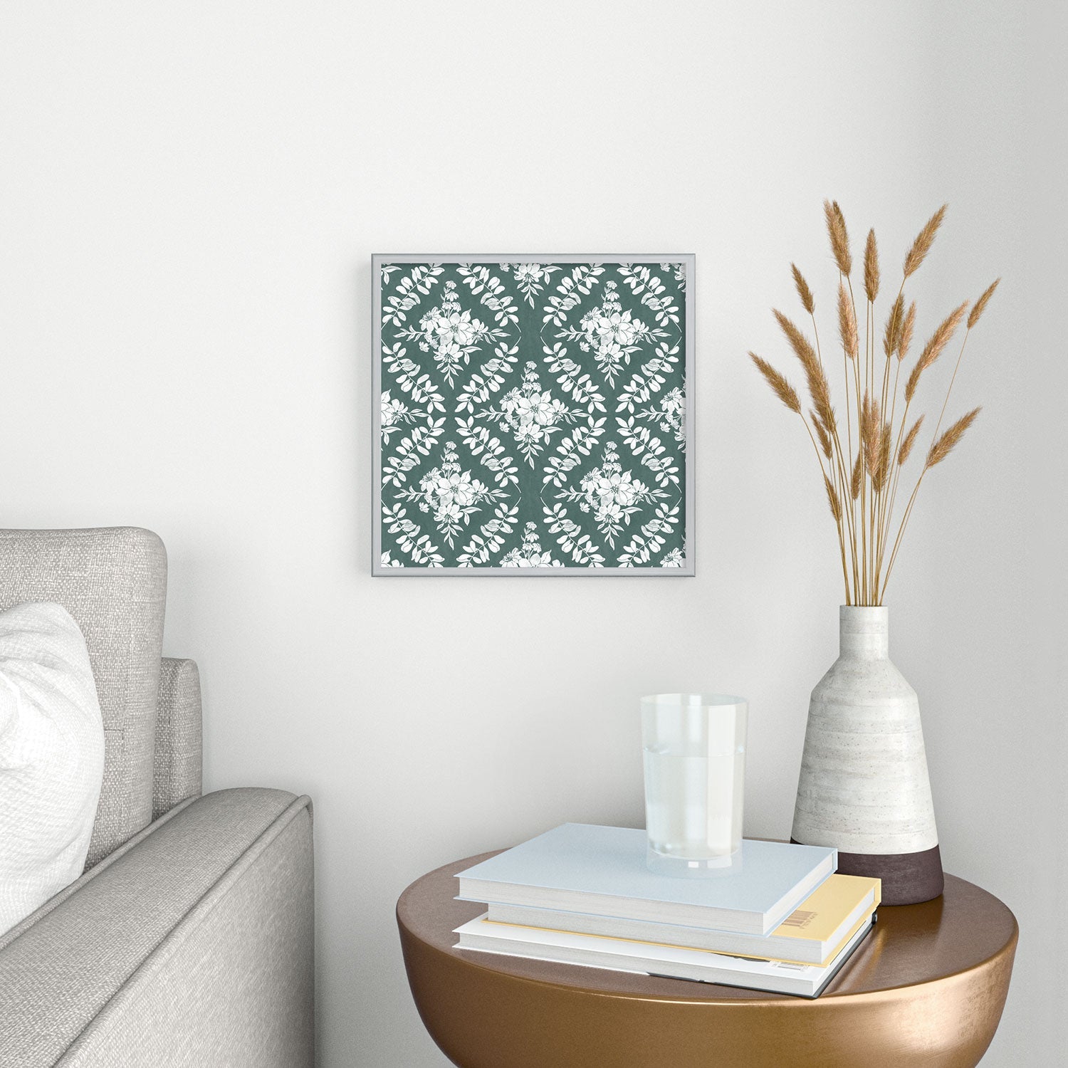 Marta Barragan Camarasa Greenery Delight Square Metal Framed Art Print
