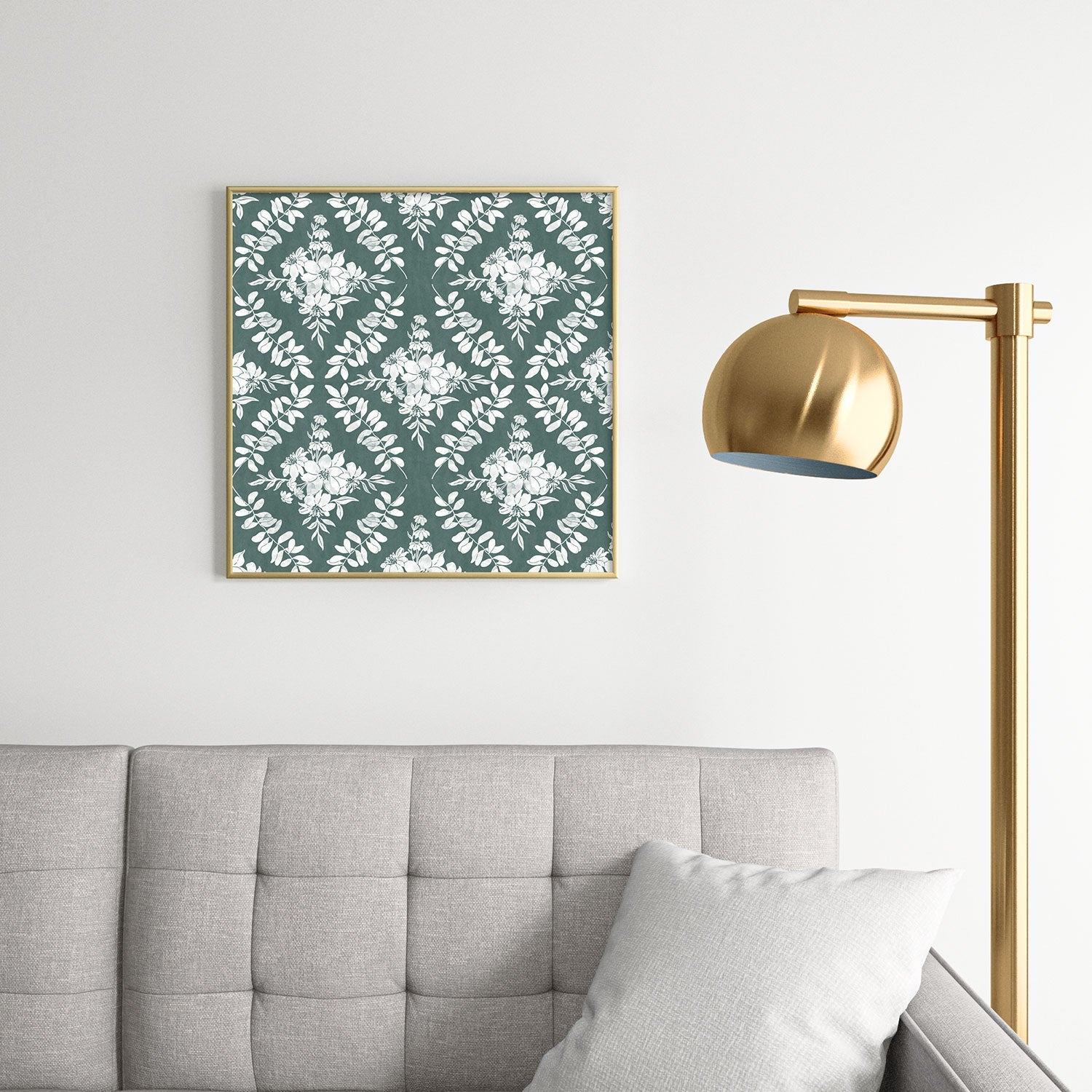 Marta Barragan Camarasa Greenery Delight Square Metal Framed Art Print