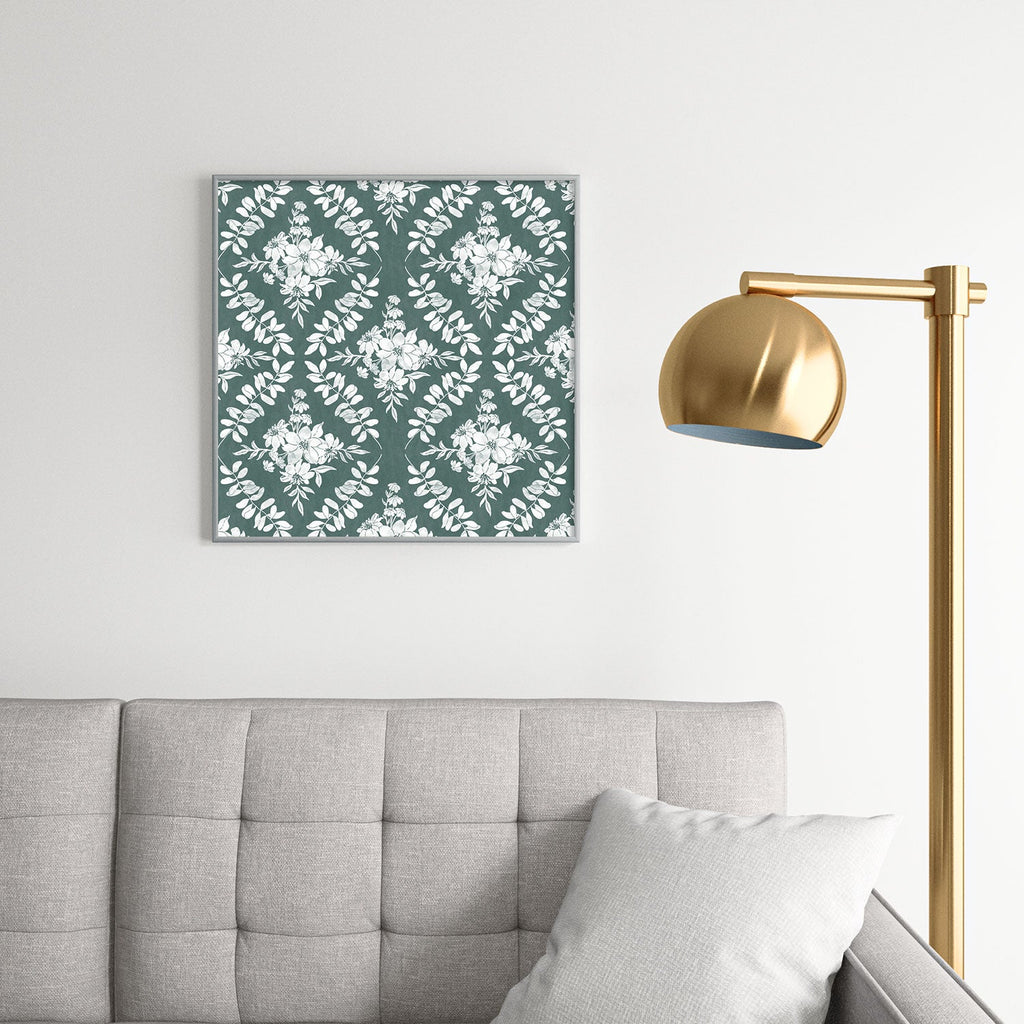 Marta Barragan Camarasa Greenery Delight Square Metal Framed Art Print
