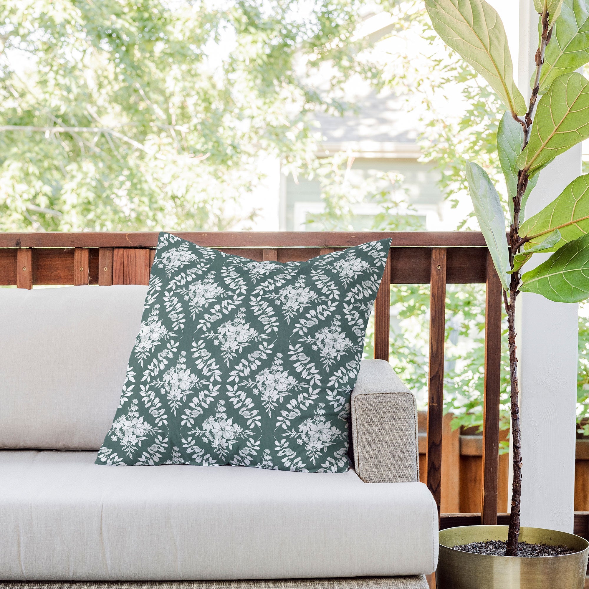 Marta Barragan Camarasa Greenery Delight Outdoor Throw Pillow