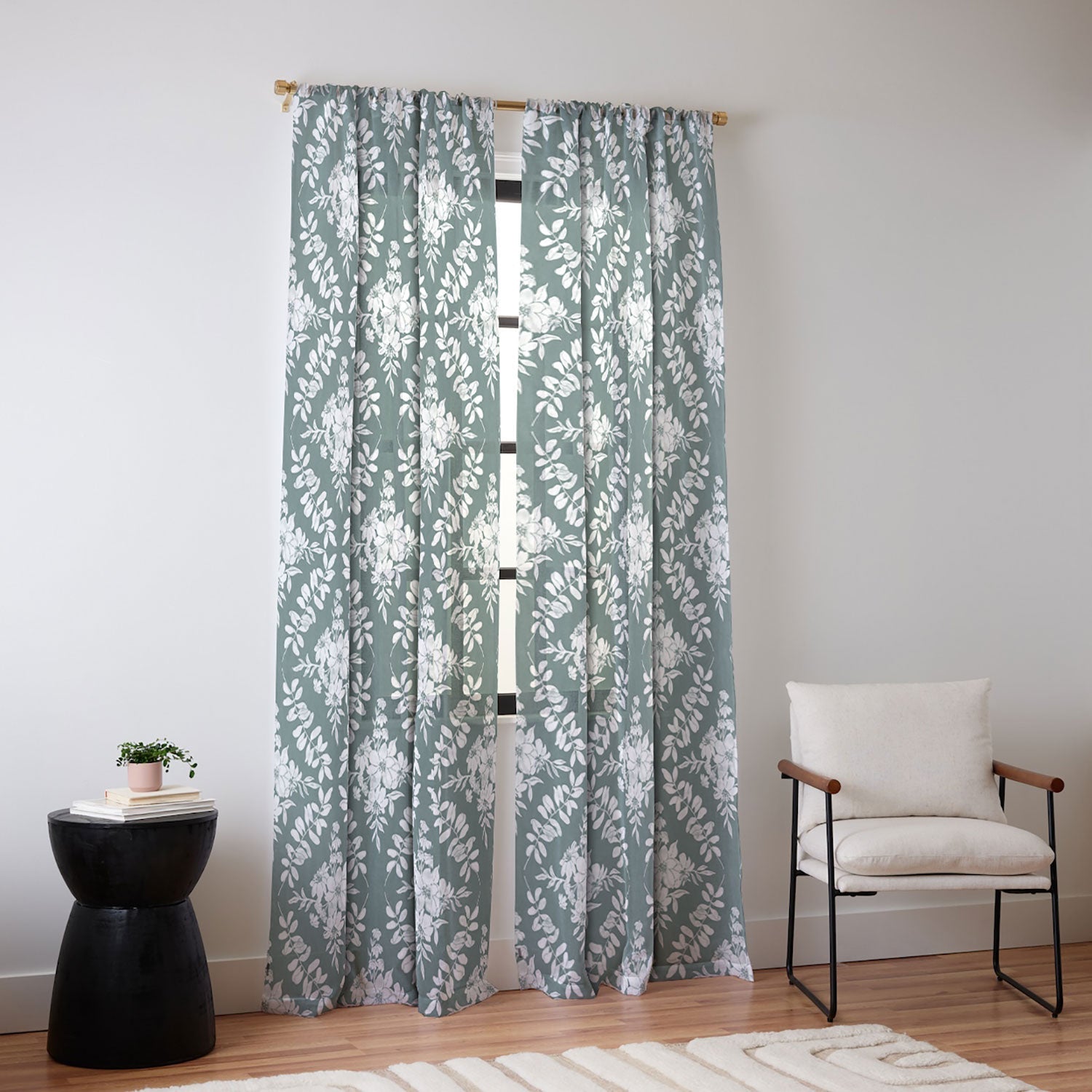 Marta Barragan Camarasa Greenery Delight Sheer Window Curtain