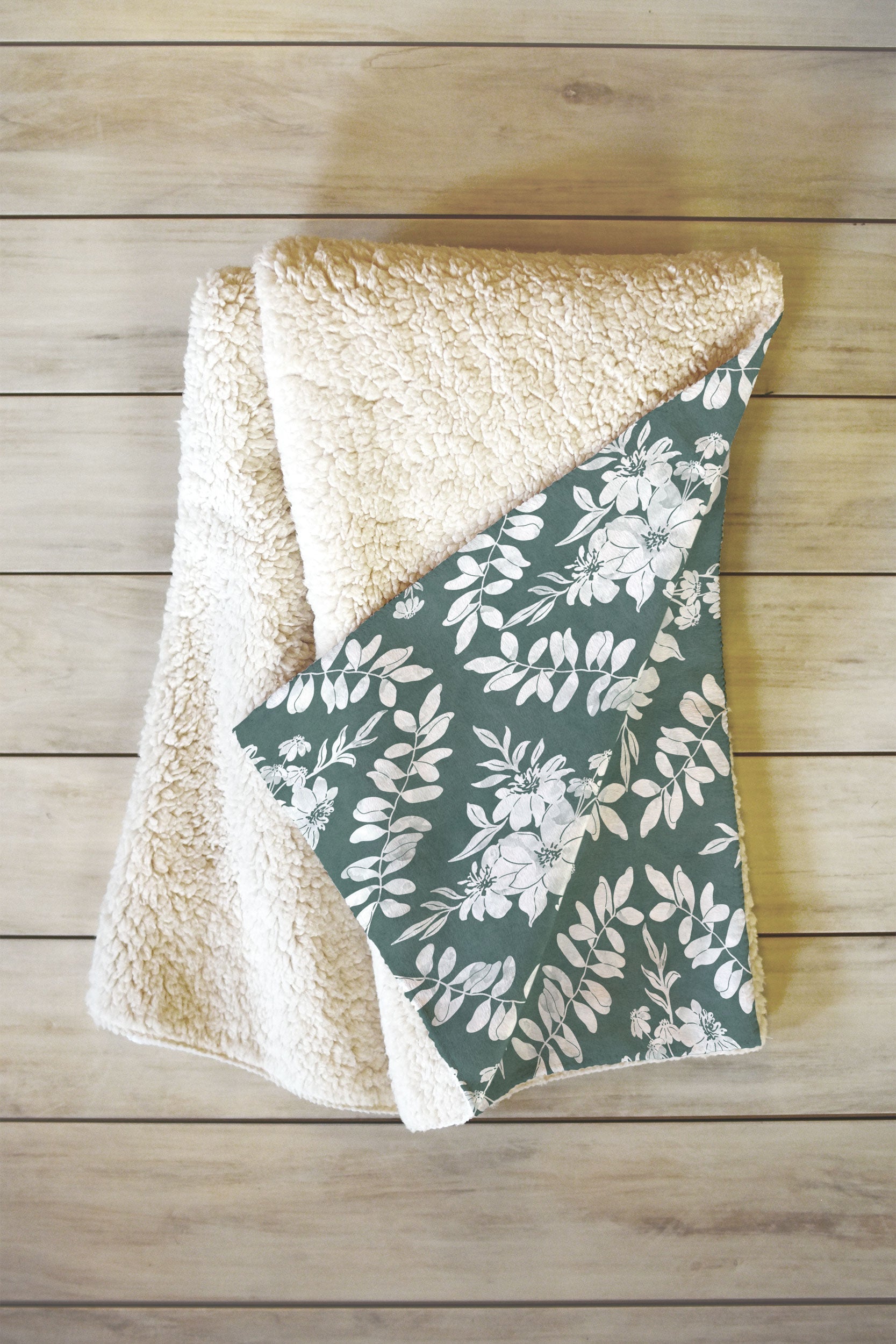 Marta Barragan Camarasa Greenery Delight Fleece Throw Blanket